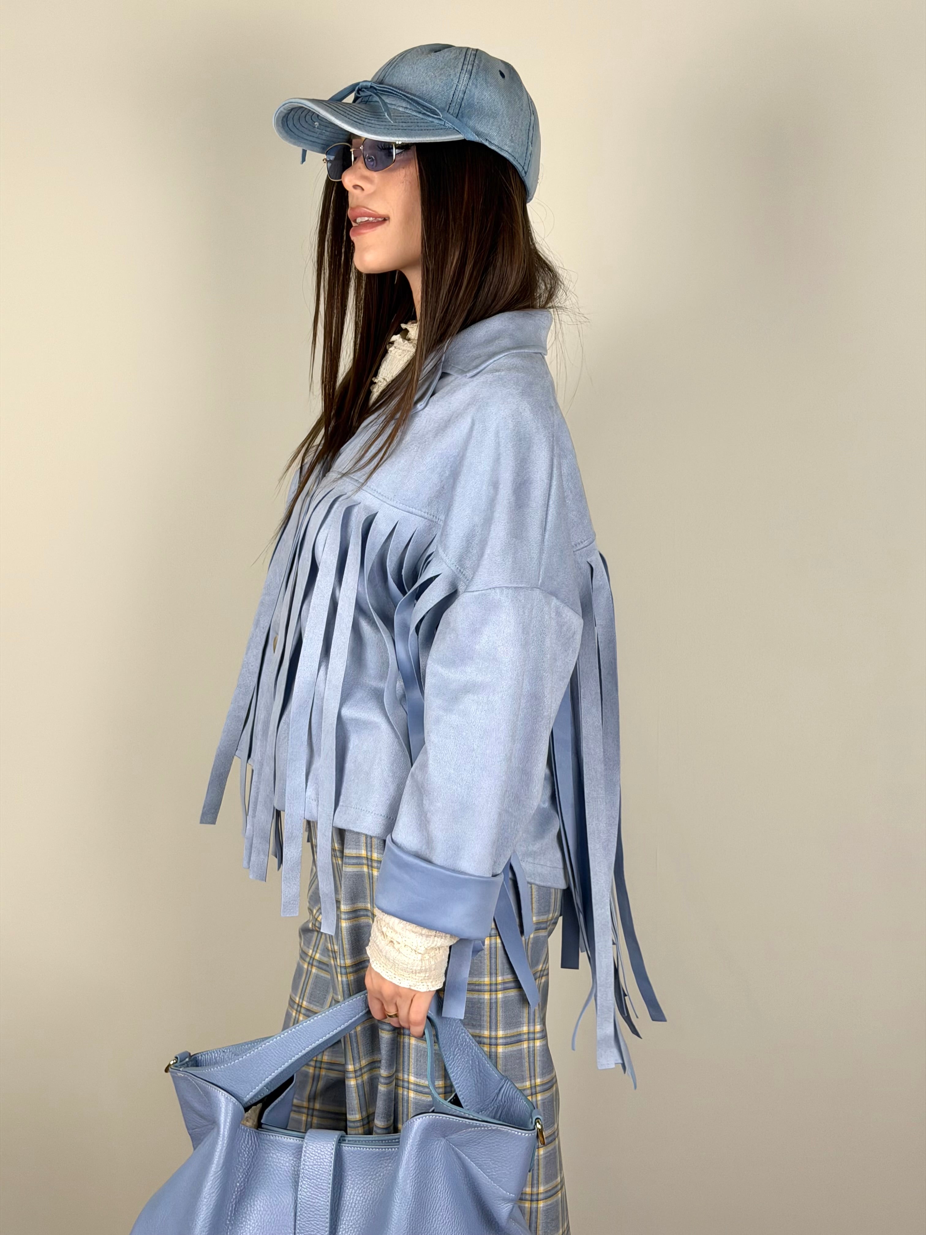 Giacca Texas celeste