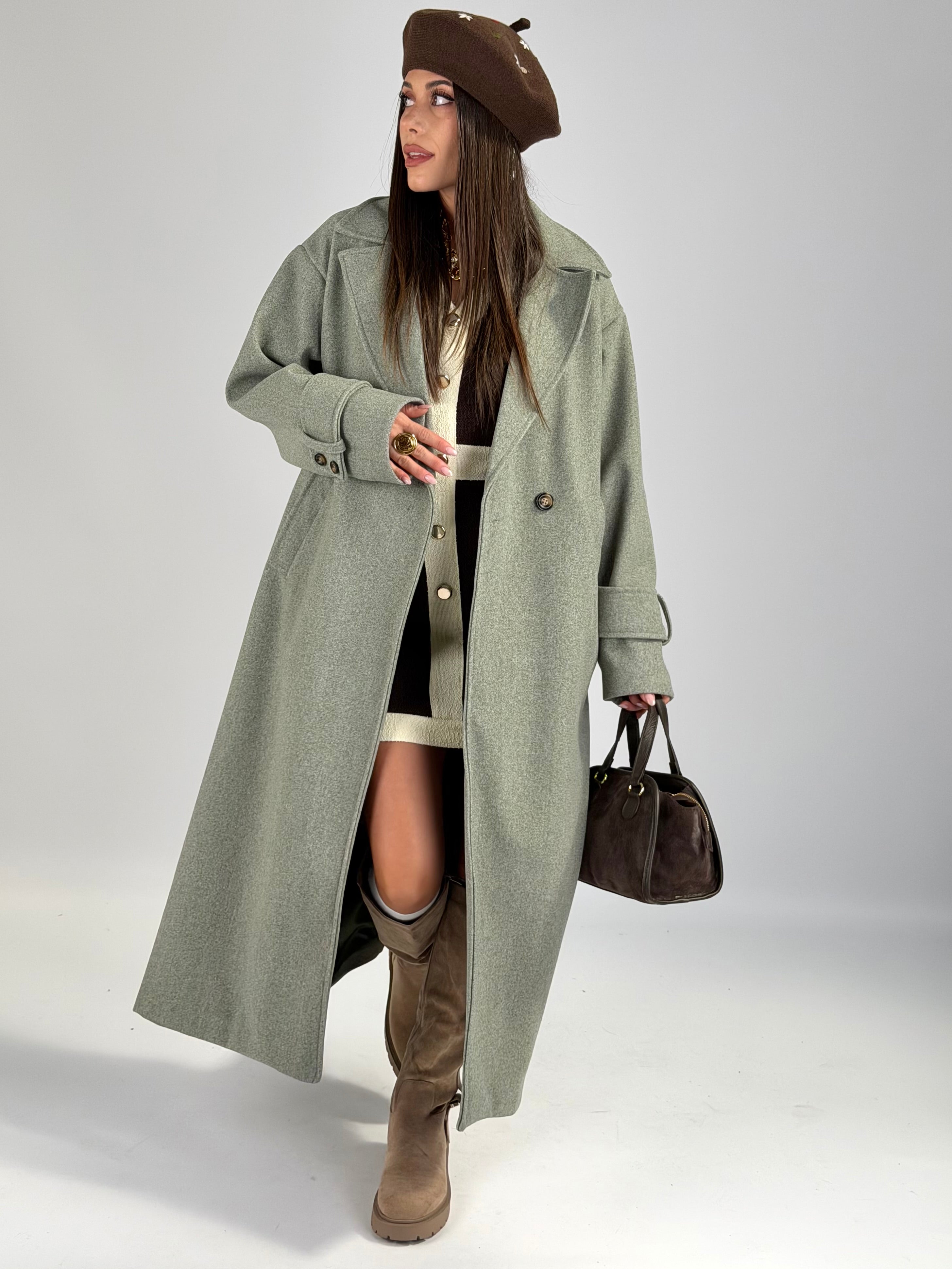 Maxi cappotto ASIA verde