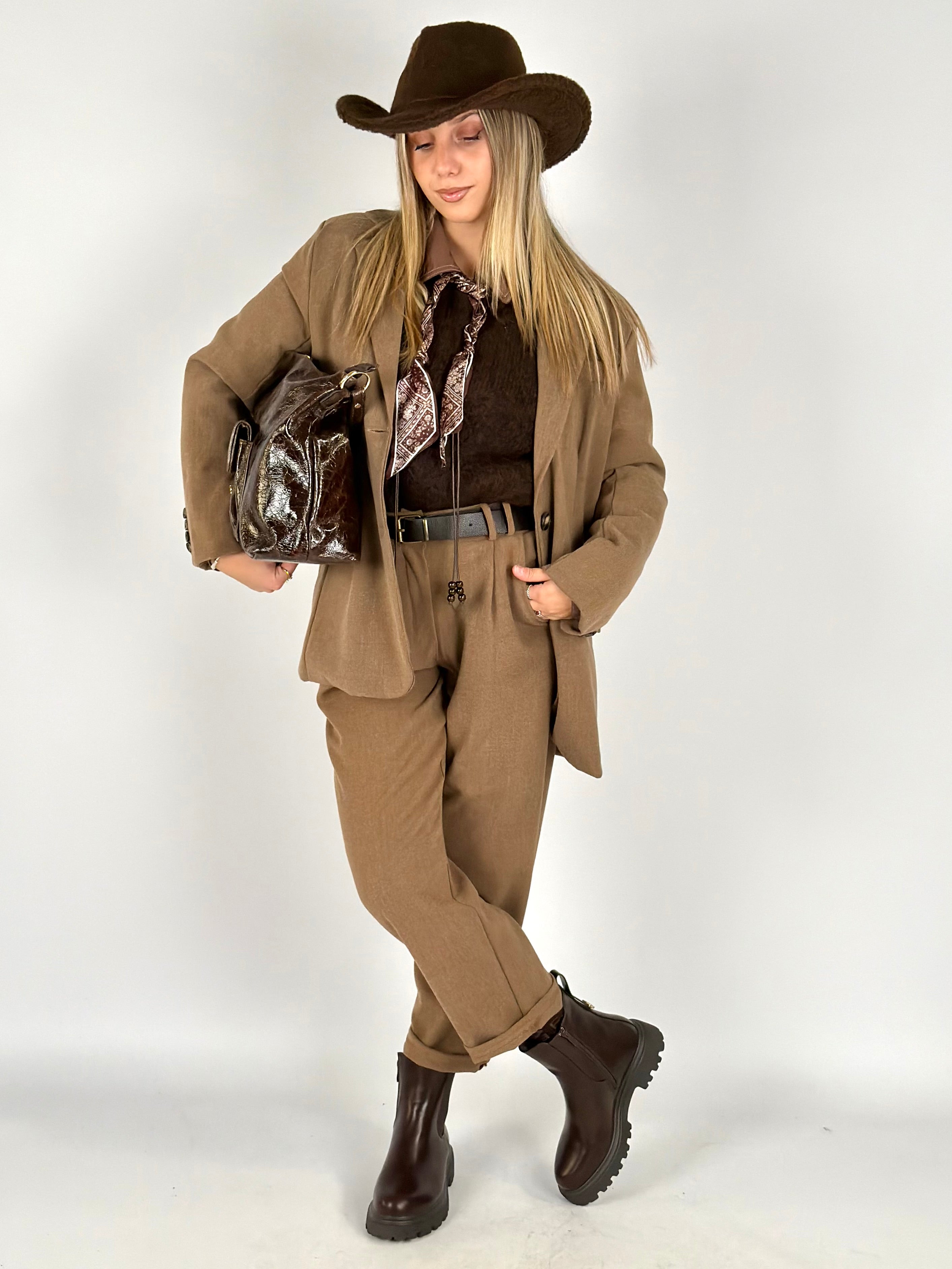 Giacca completo Dafne tabacco