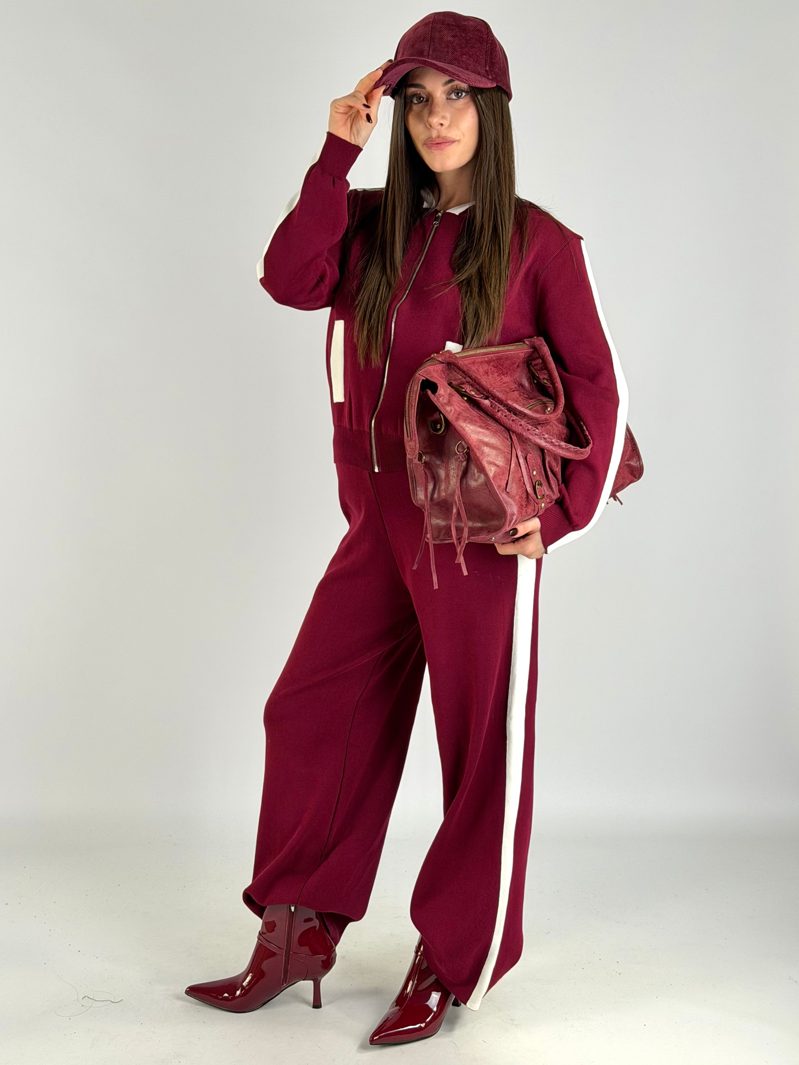 Tuta sportiva Melody bordeaux