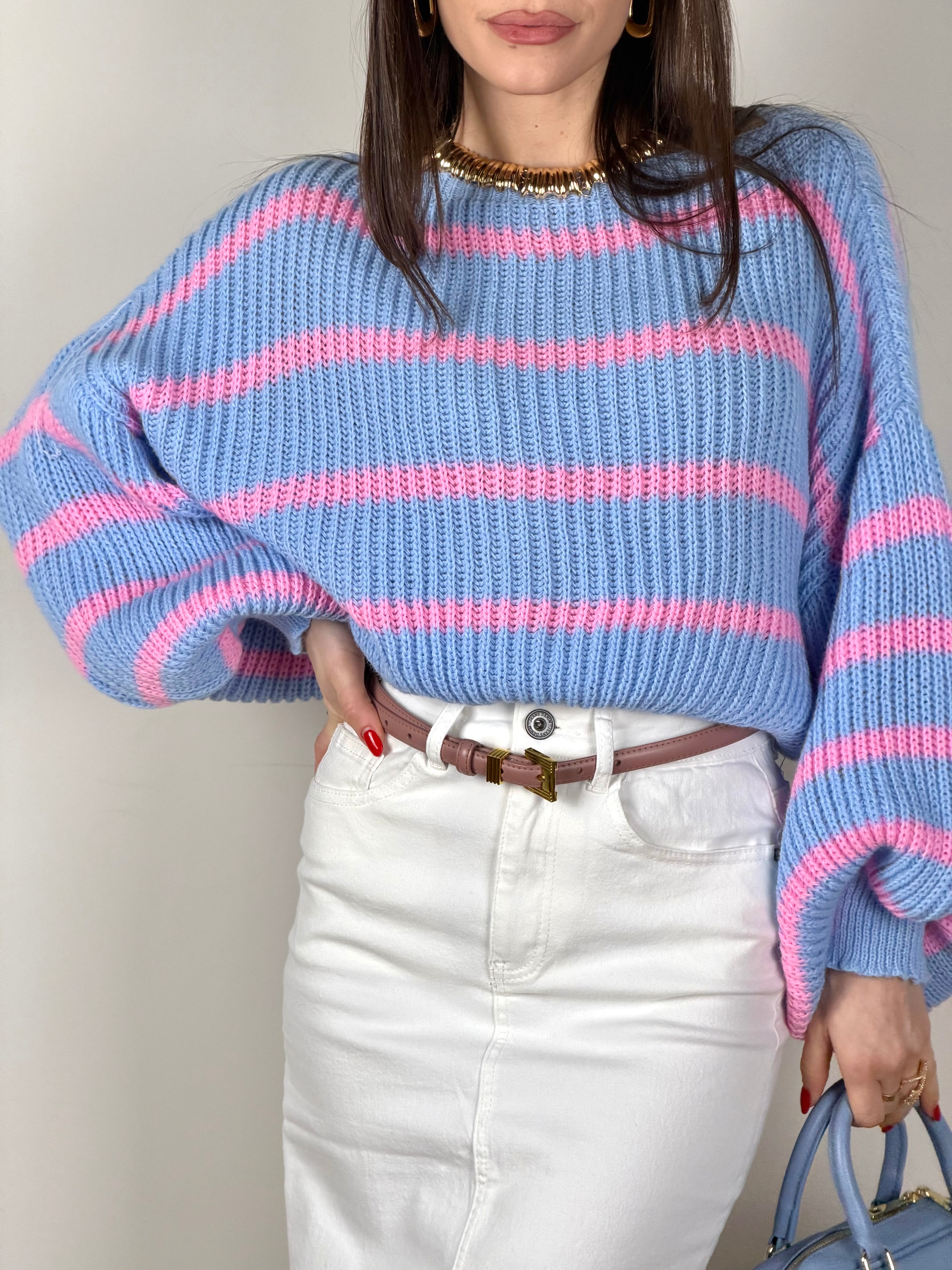 Maglioncino farah celeste