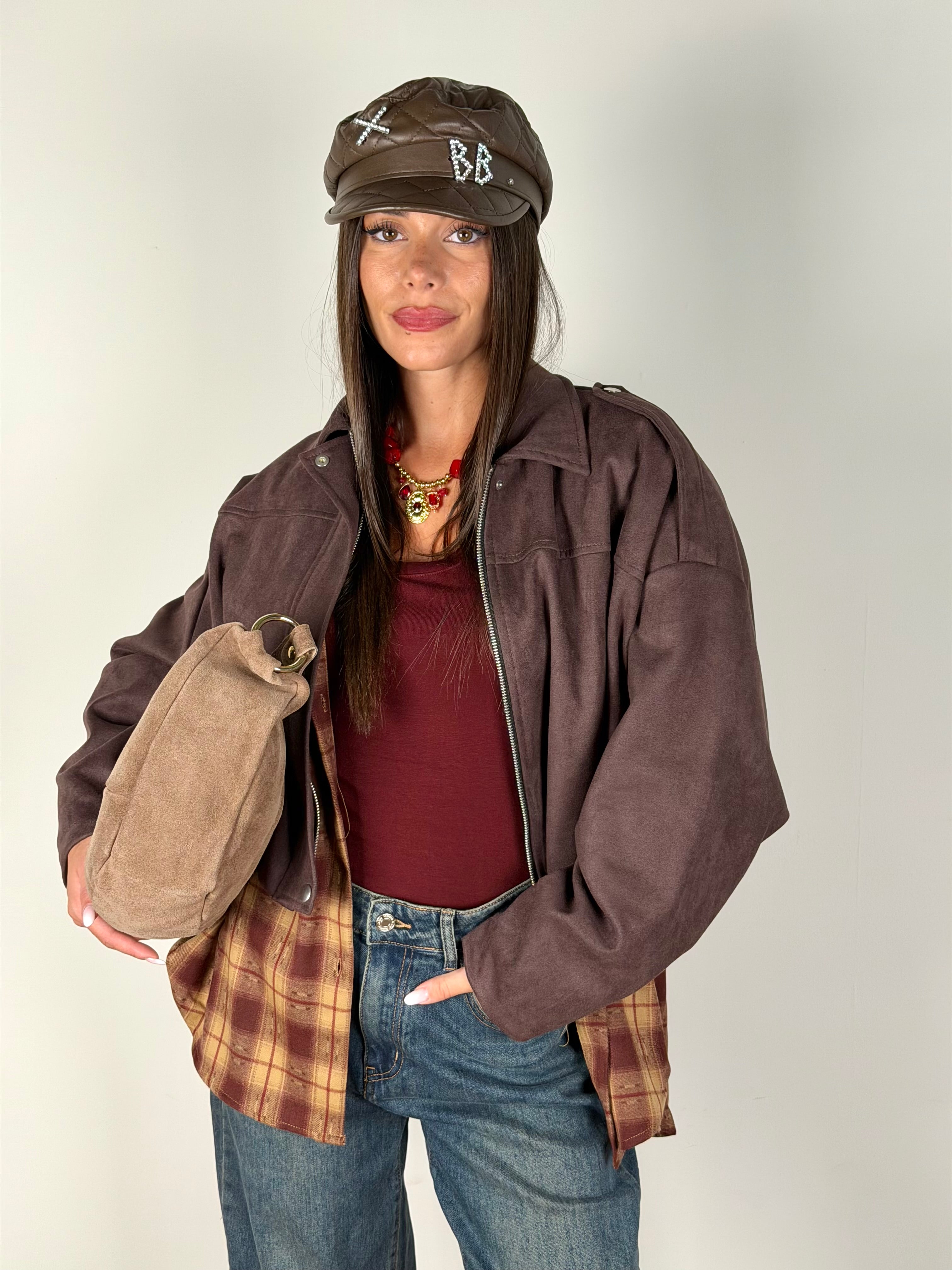 Bomber scamosciato Clelia moro