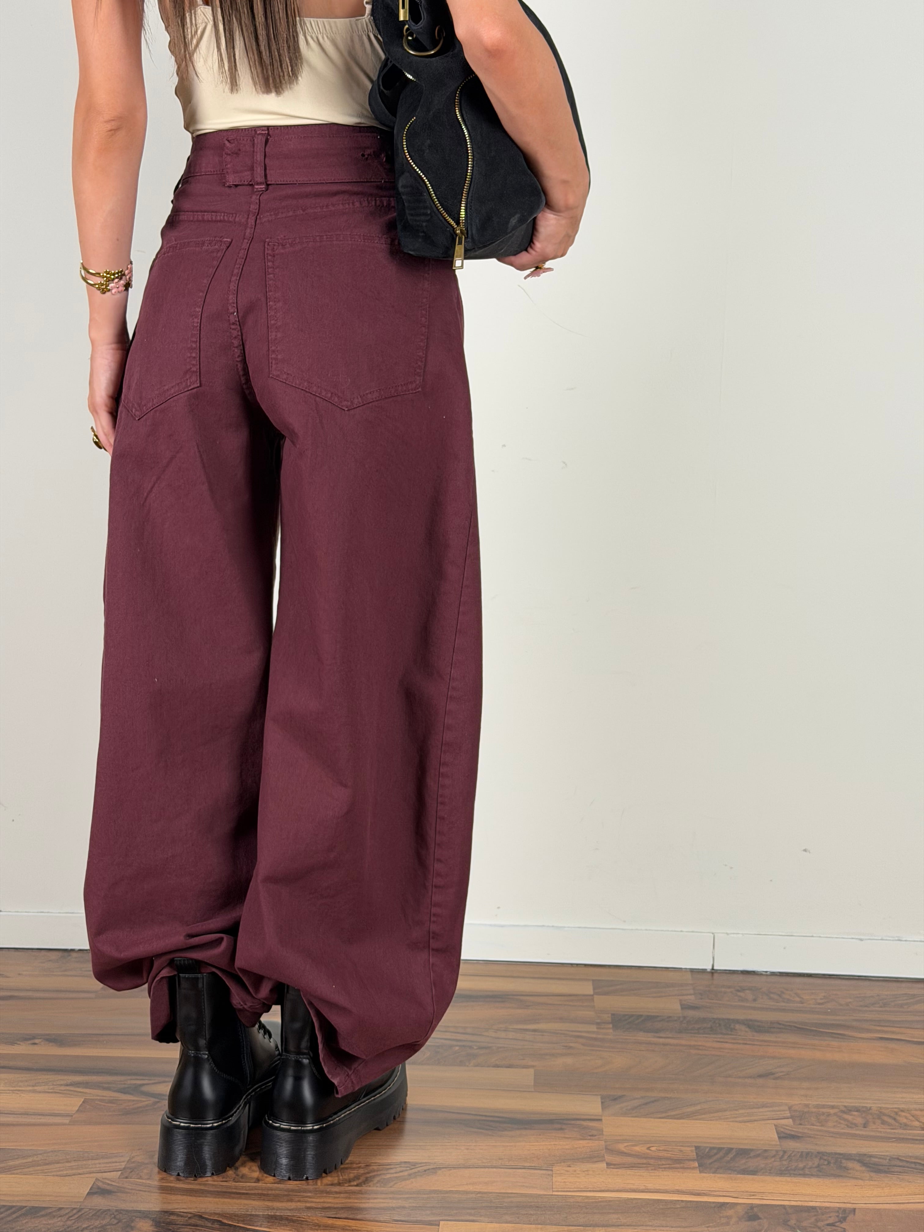 Jeans Yvon bordeaux