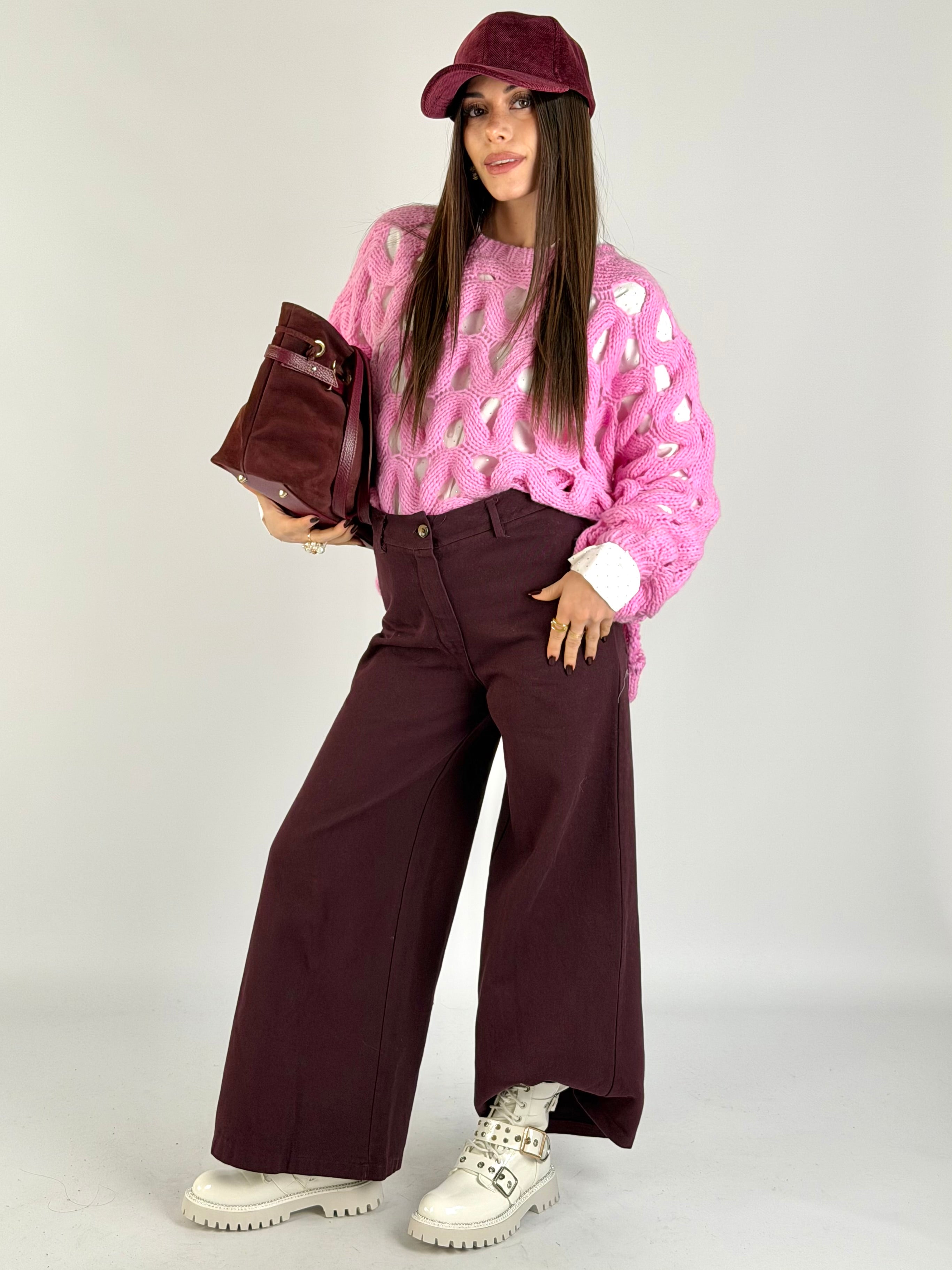Pantalone Micol bordeaux