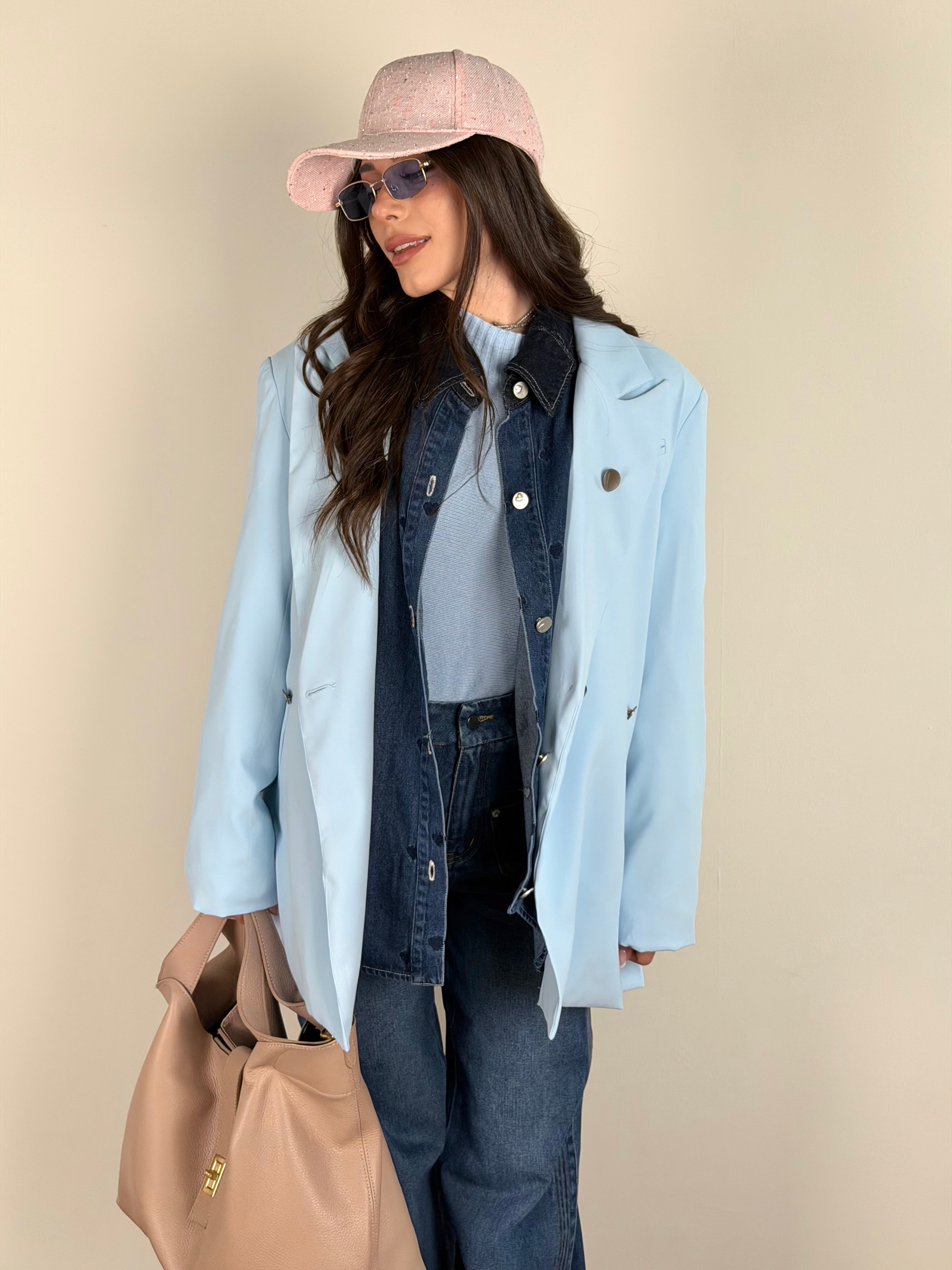 Giacca Marien celeste