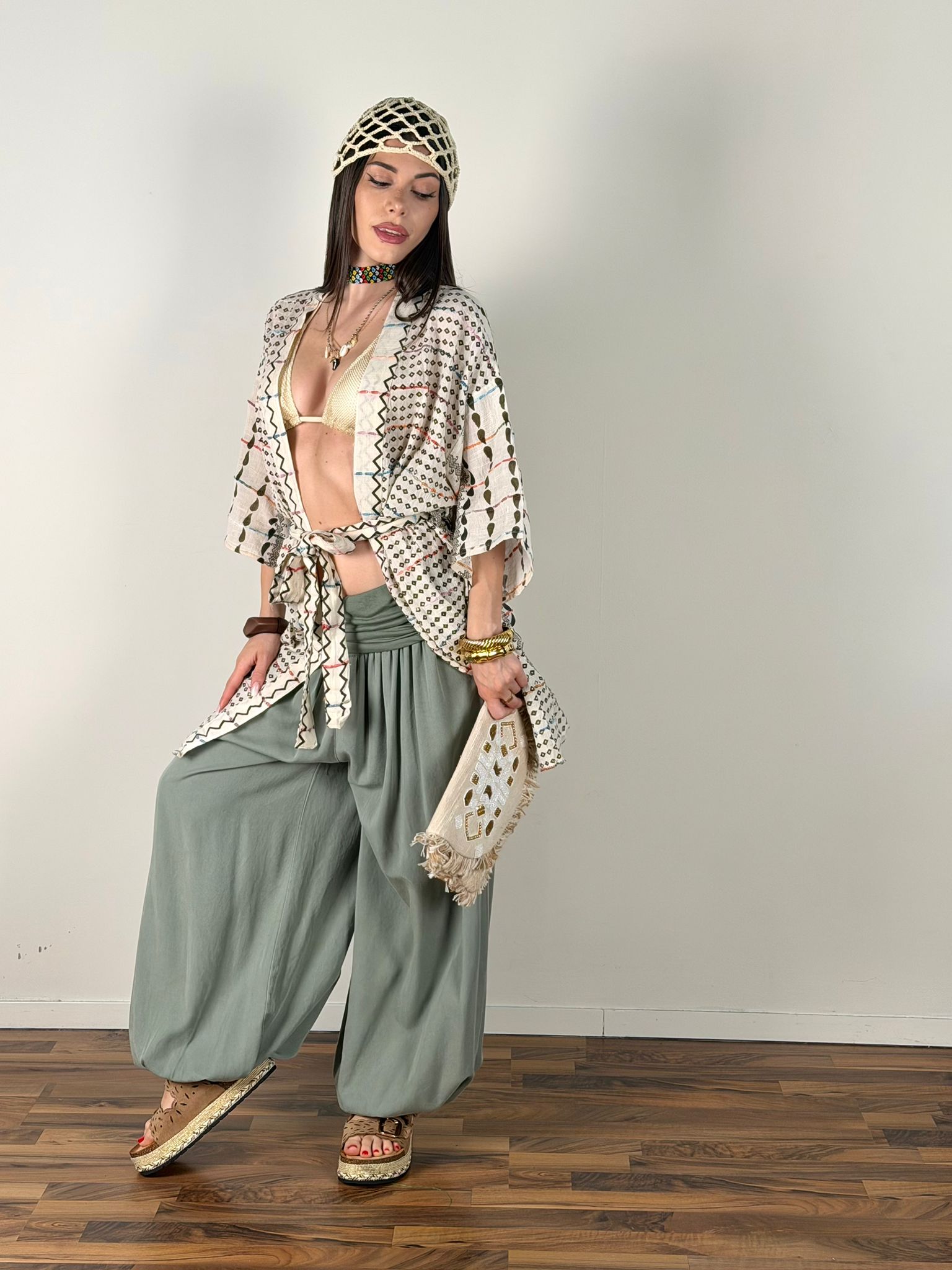 Pantalone odalisca verde