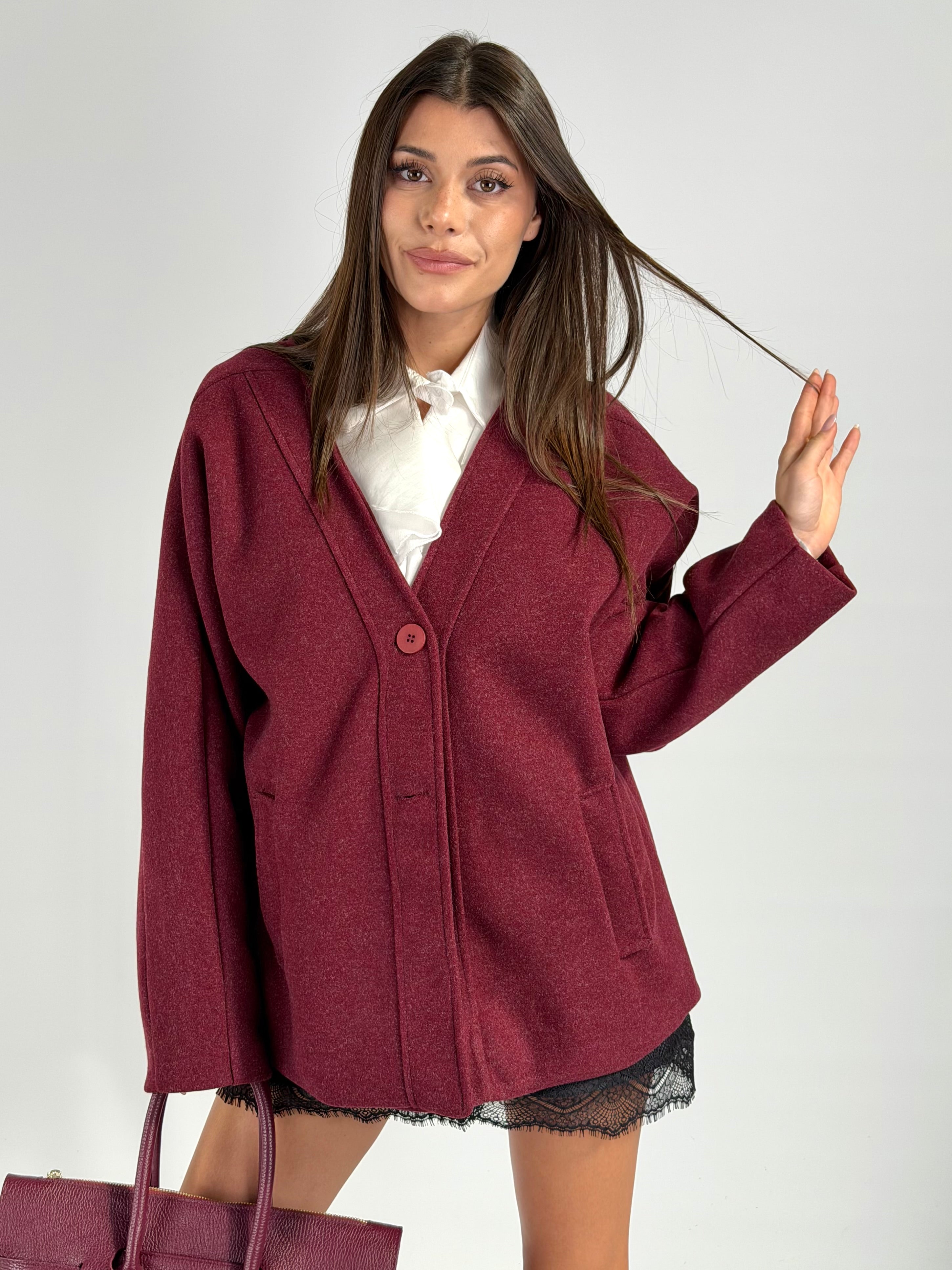 cappotto bomber patricia bordeaux