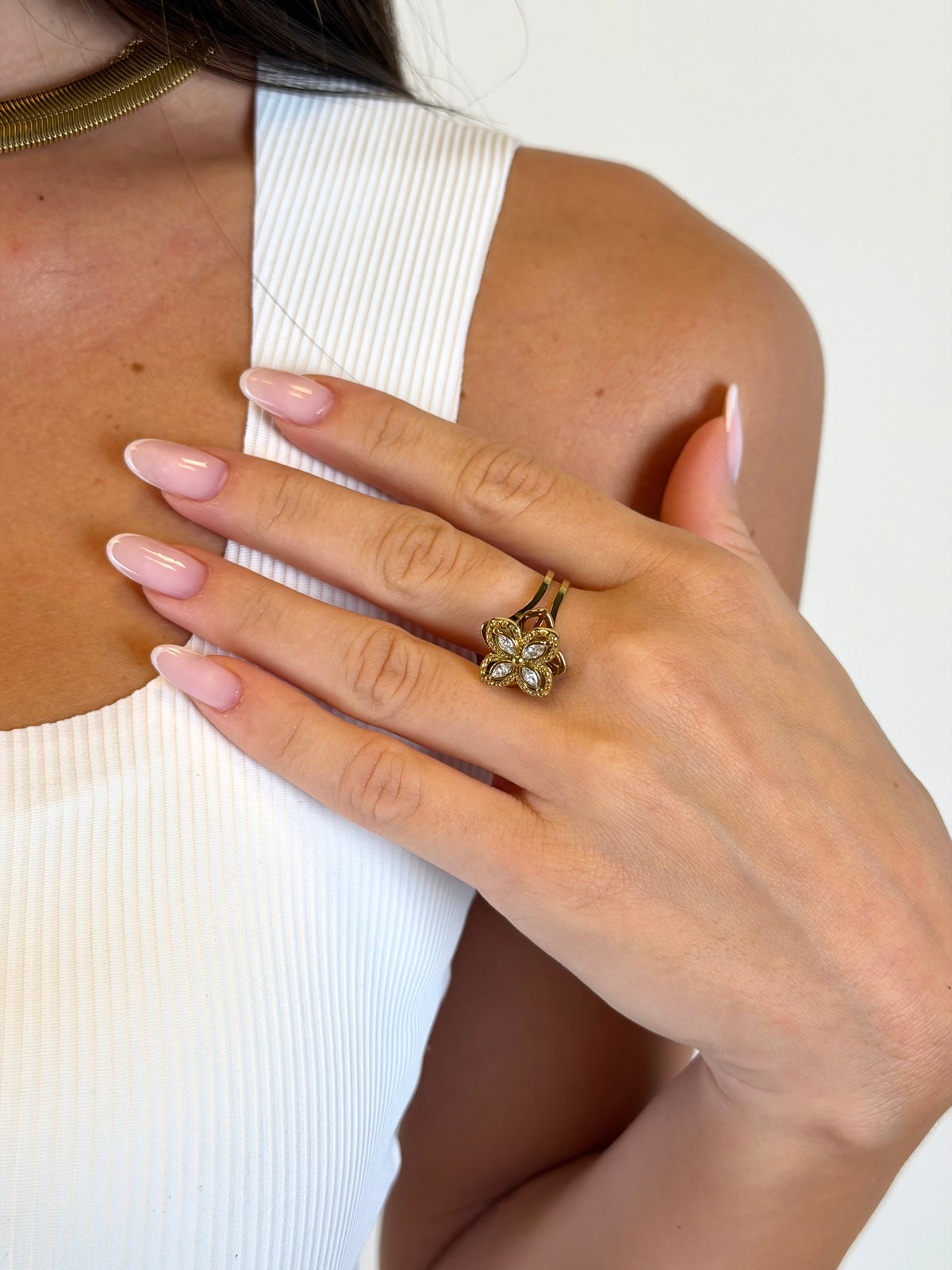 Anello maxi fiore - Collezione coco