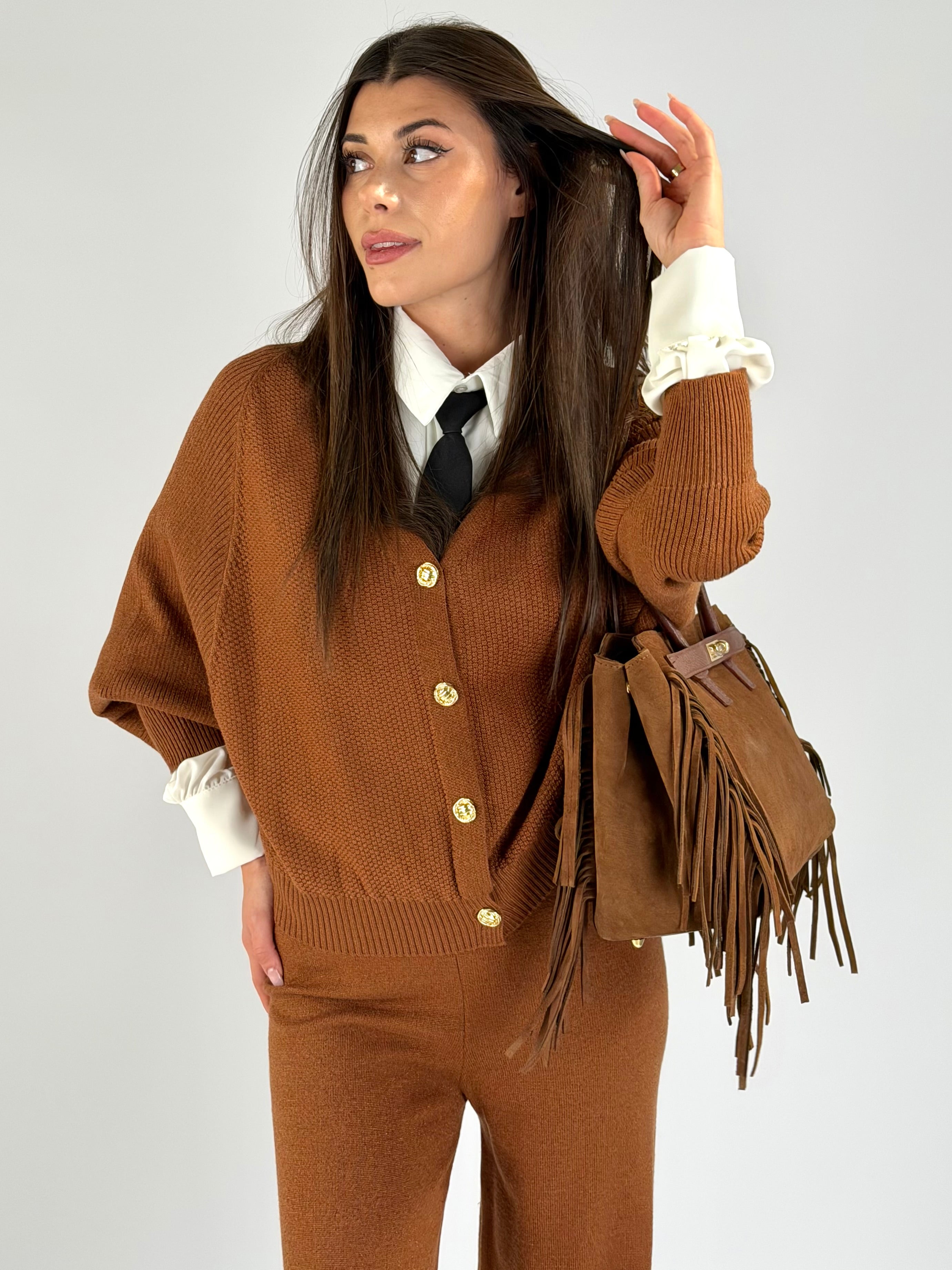 Set Tuta Lurex tabacco