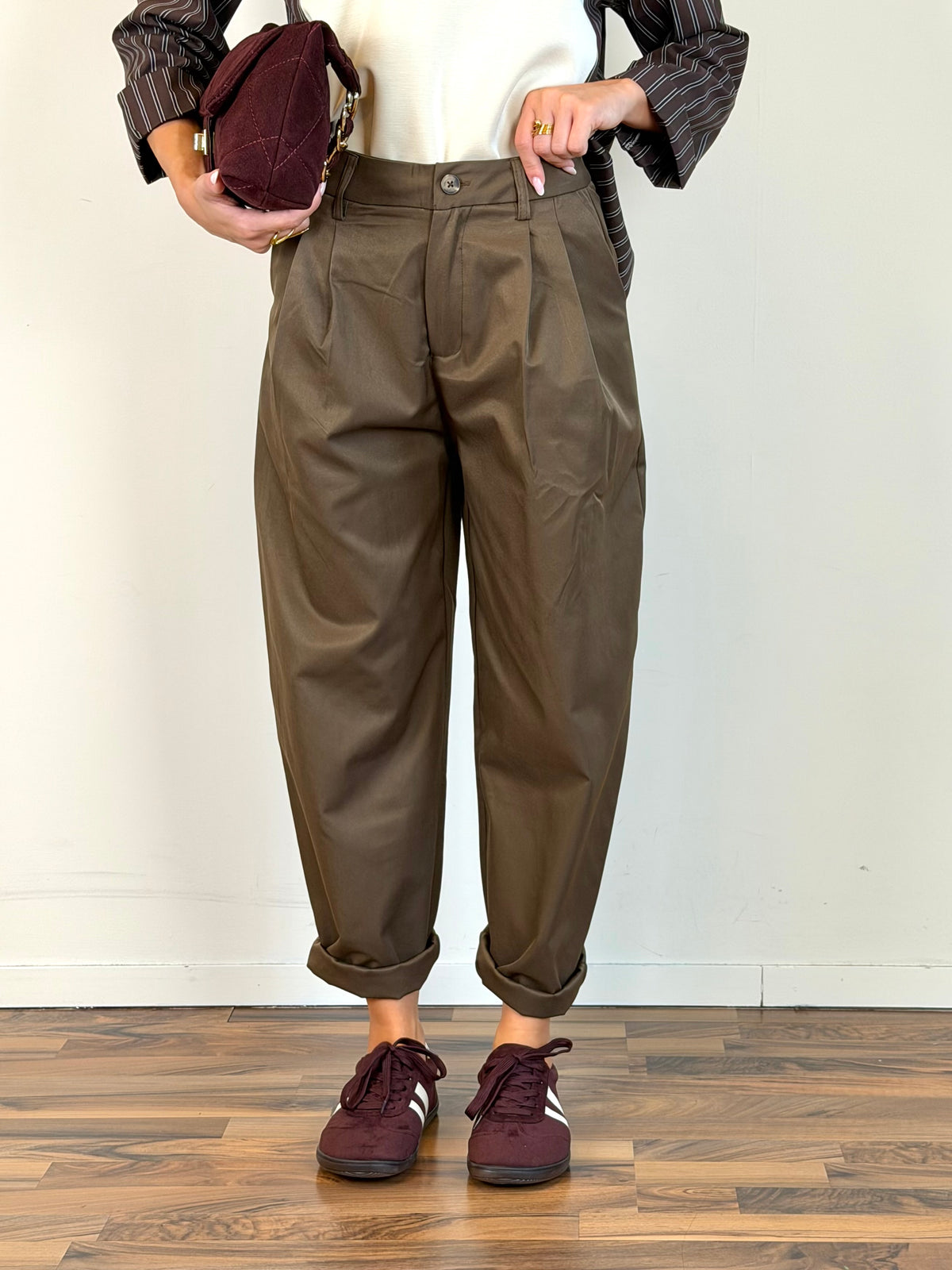 Pantalone glamour moro