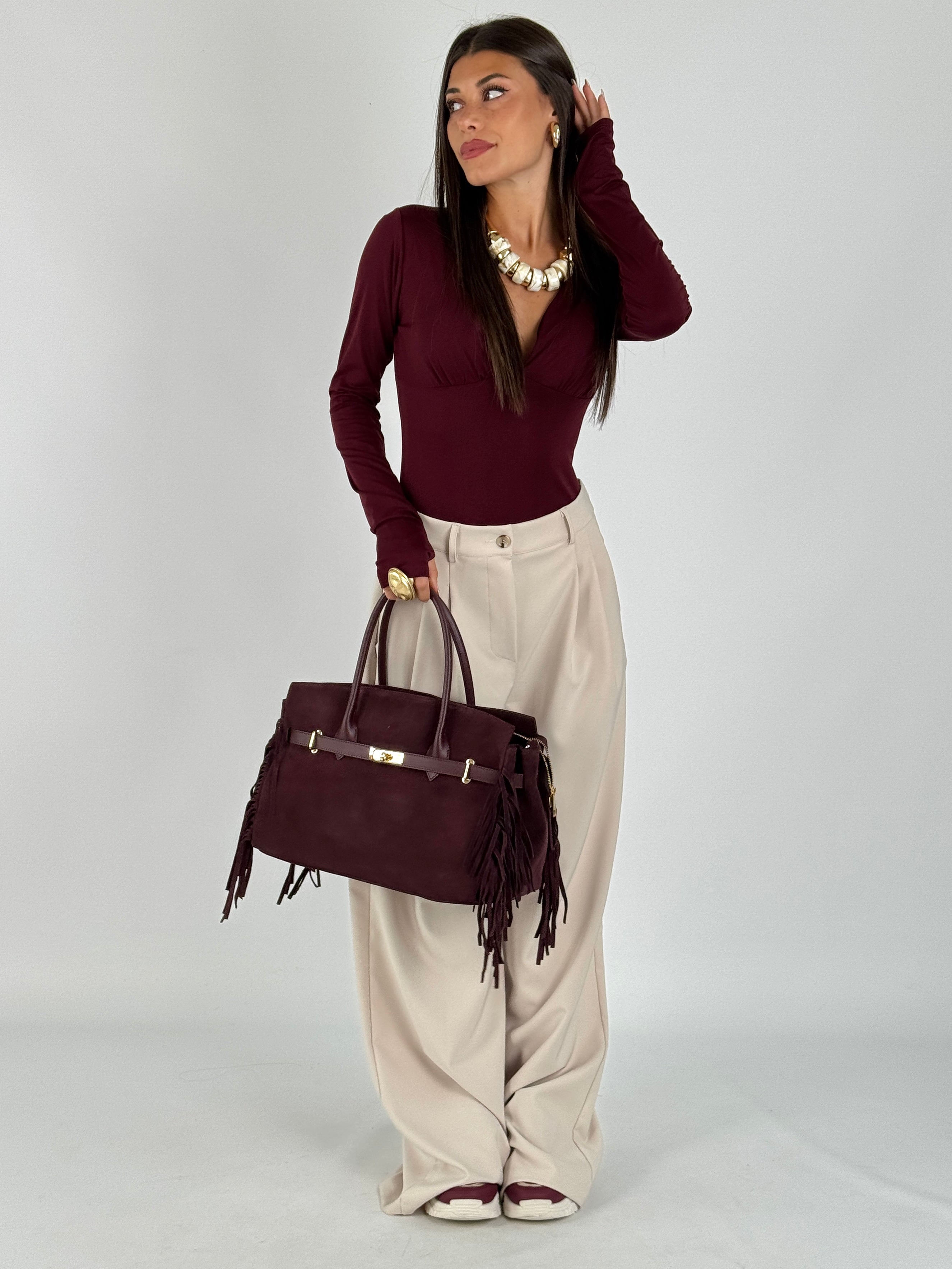 Maglia Ambra bordeaux