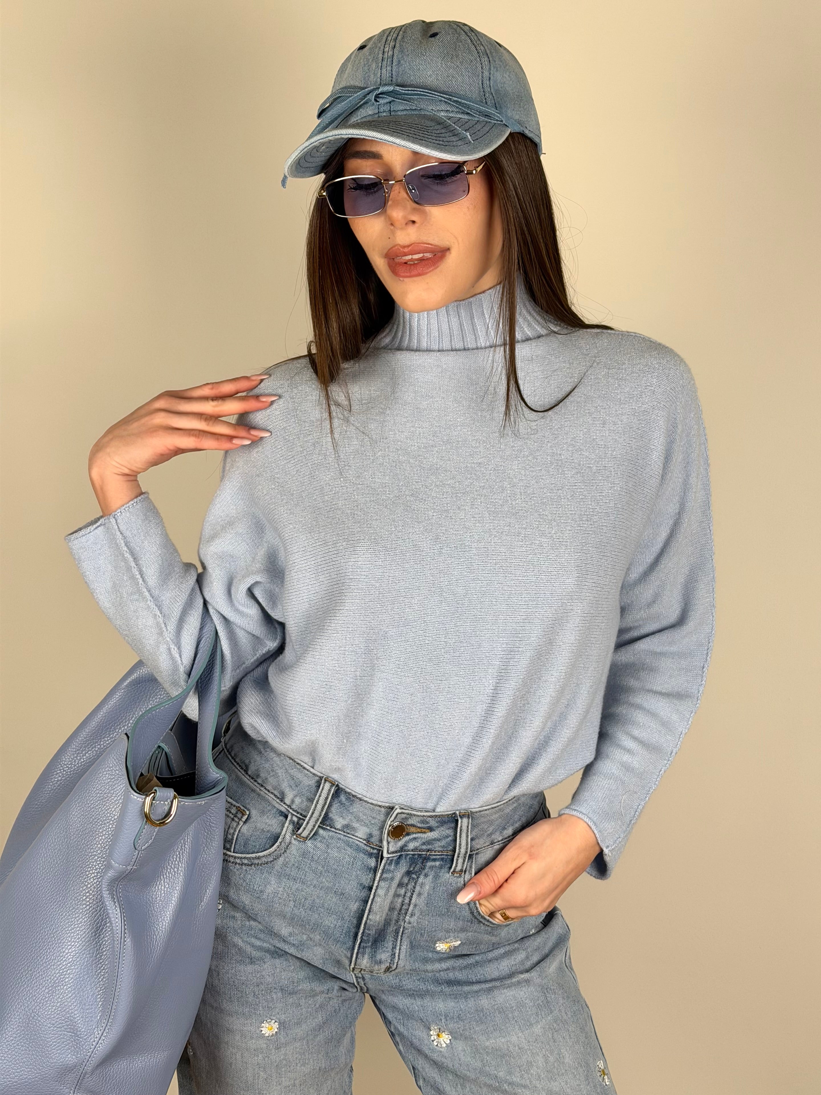 Maglia Margherita celeste