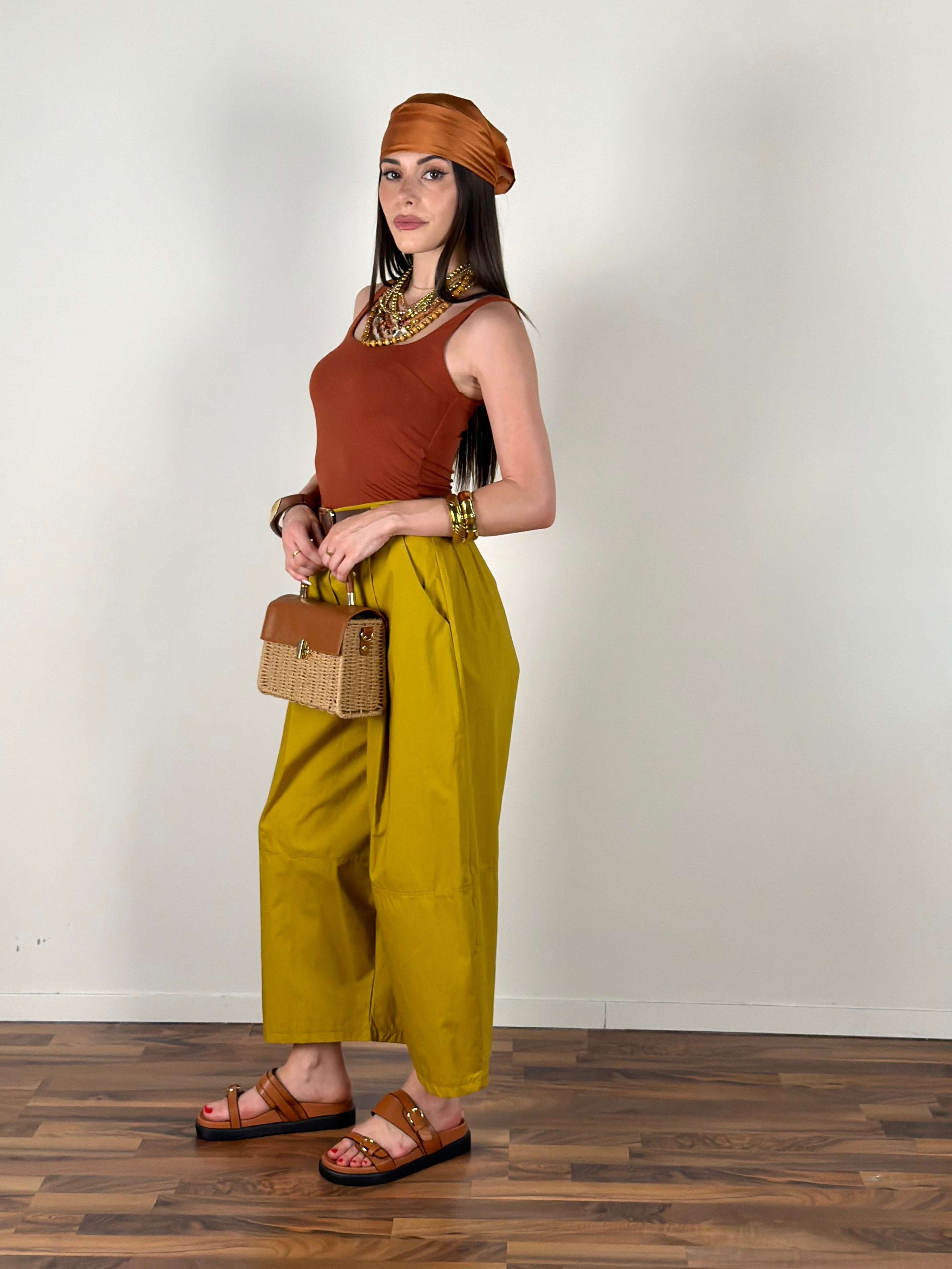 Pantalone Singapore verde