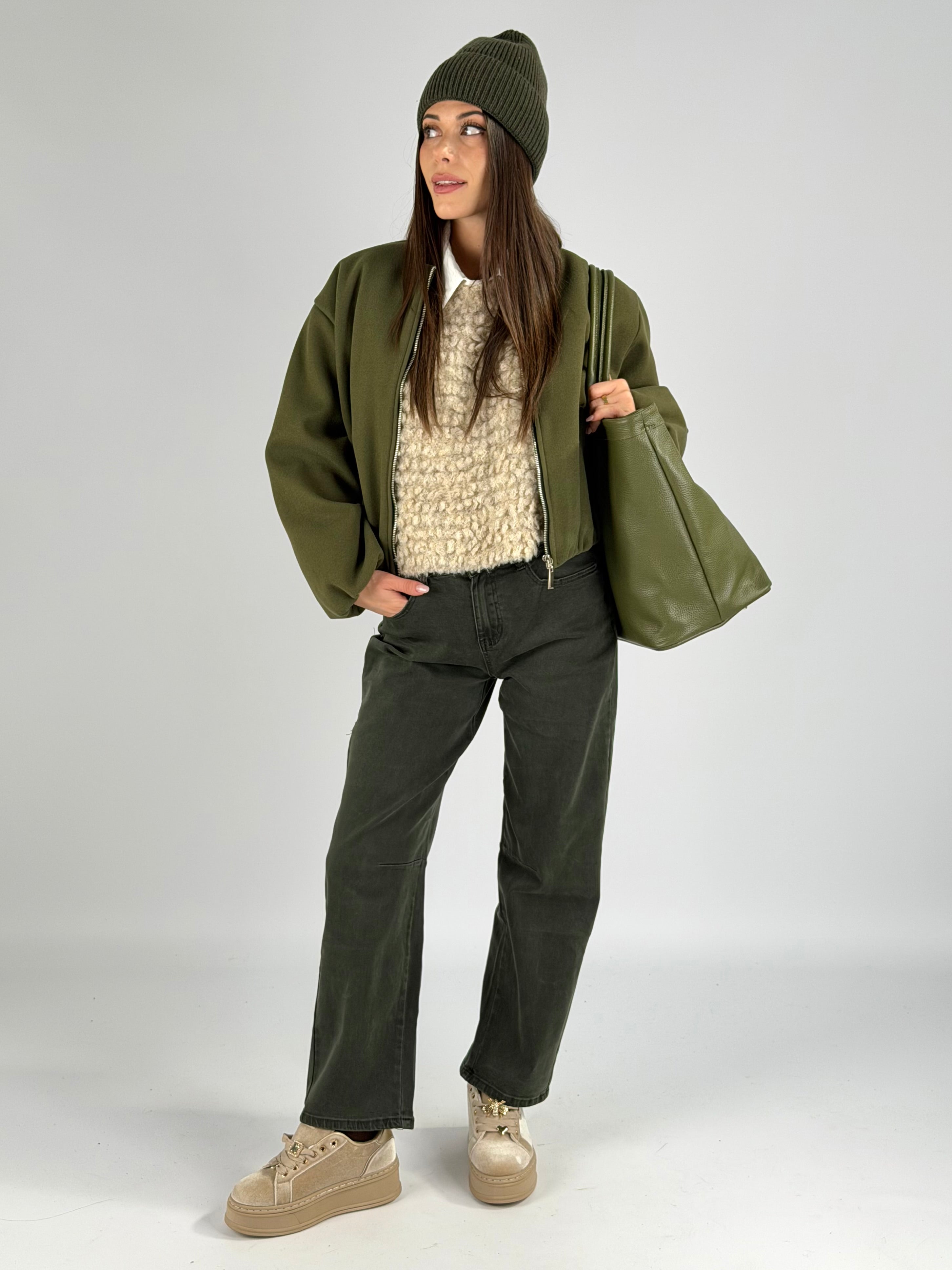 cappotto bomber Anisa verde