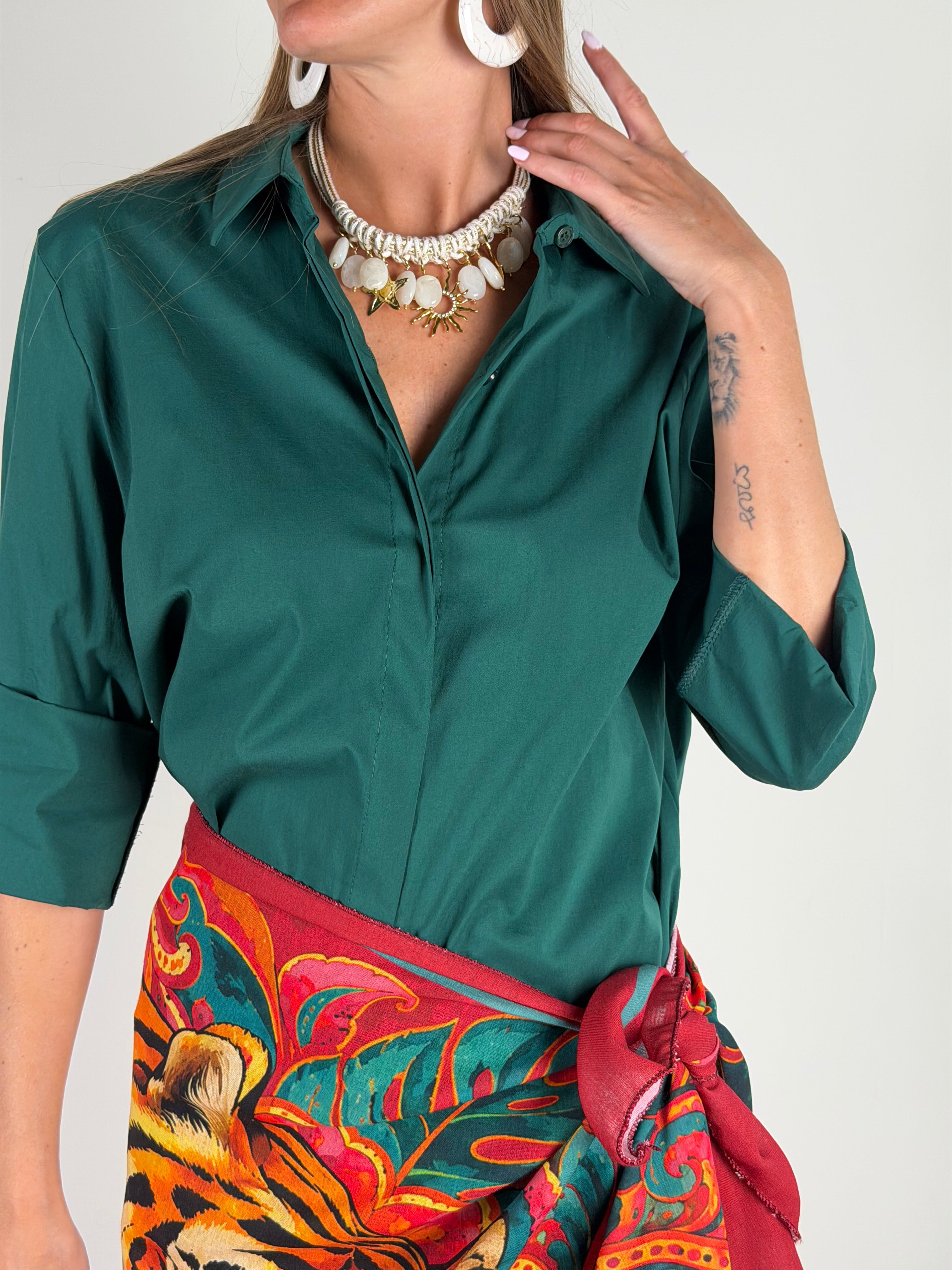 Camicia Prince verde petrolio