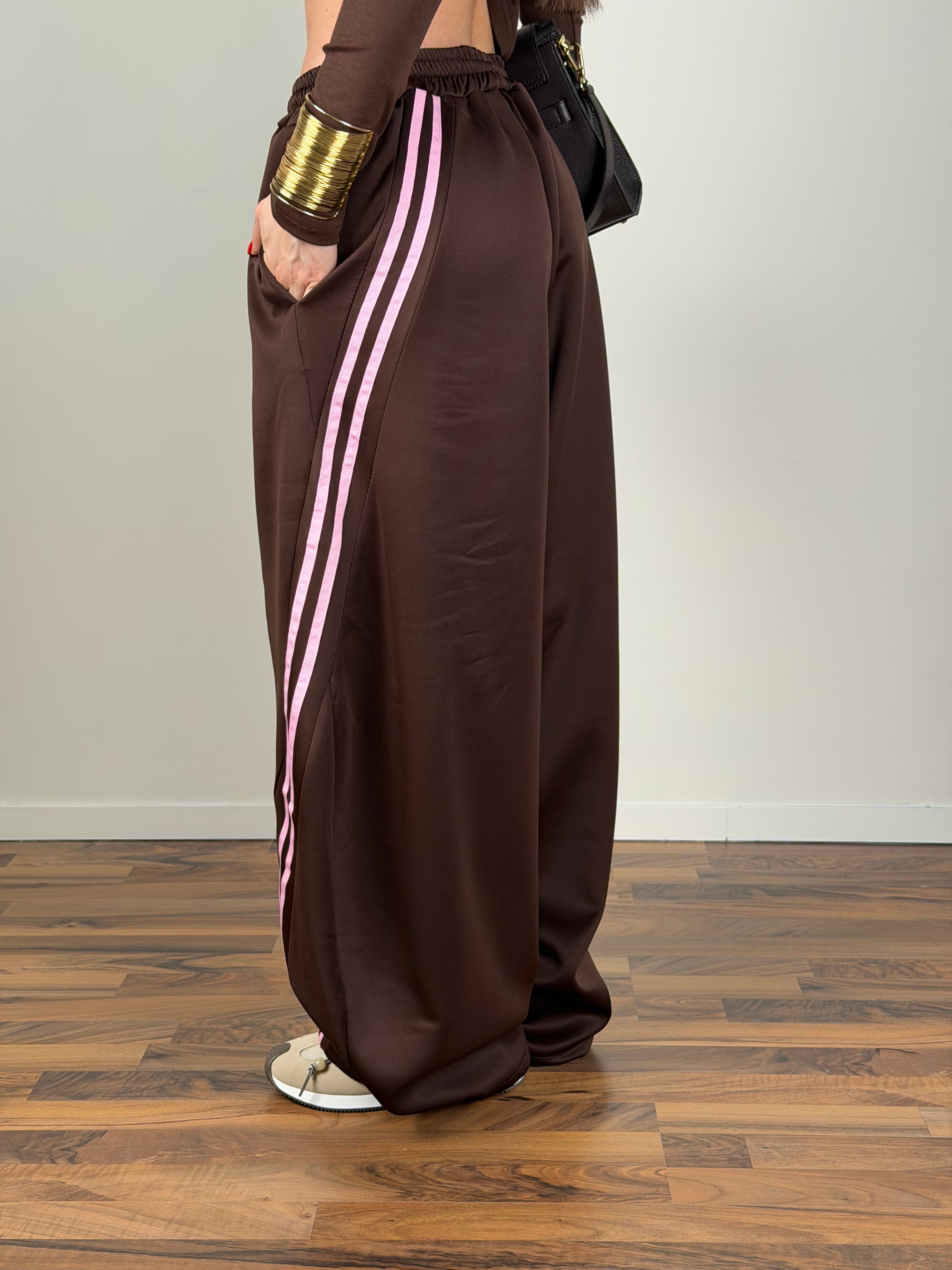 Pantalone tuta banda moro