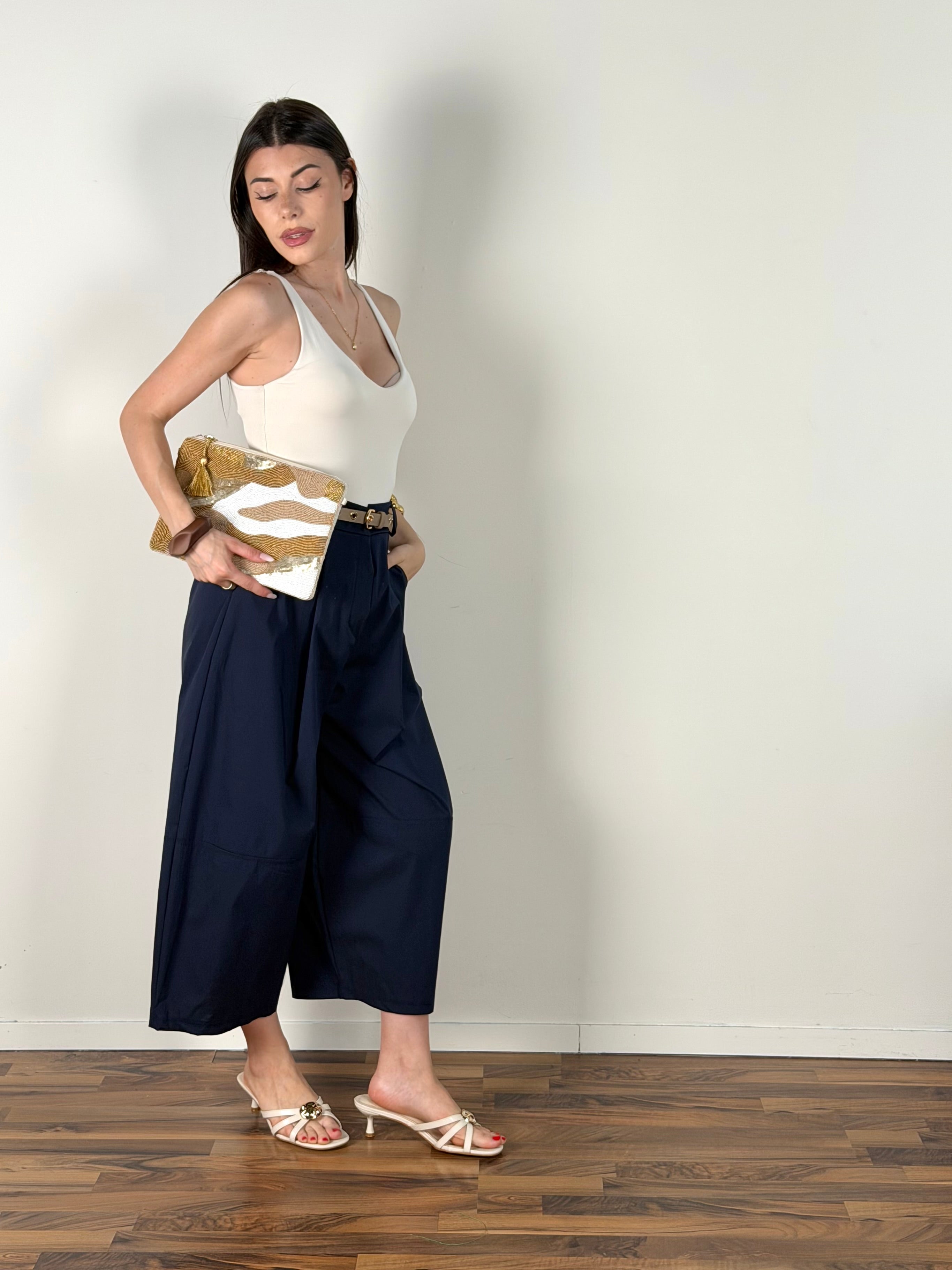 Pantalone Singapore blu
