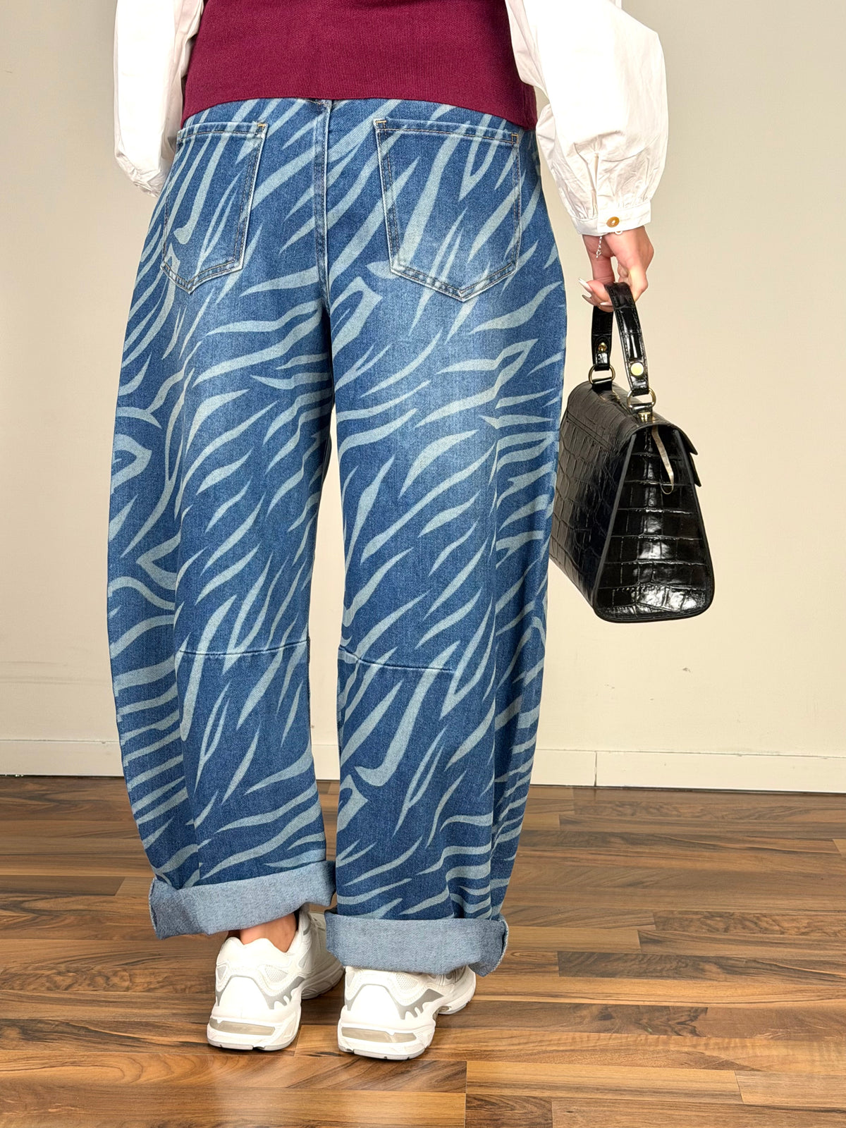Jeans fantasia zebrata