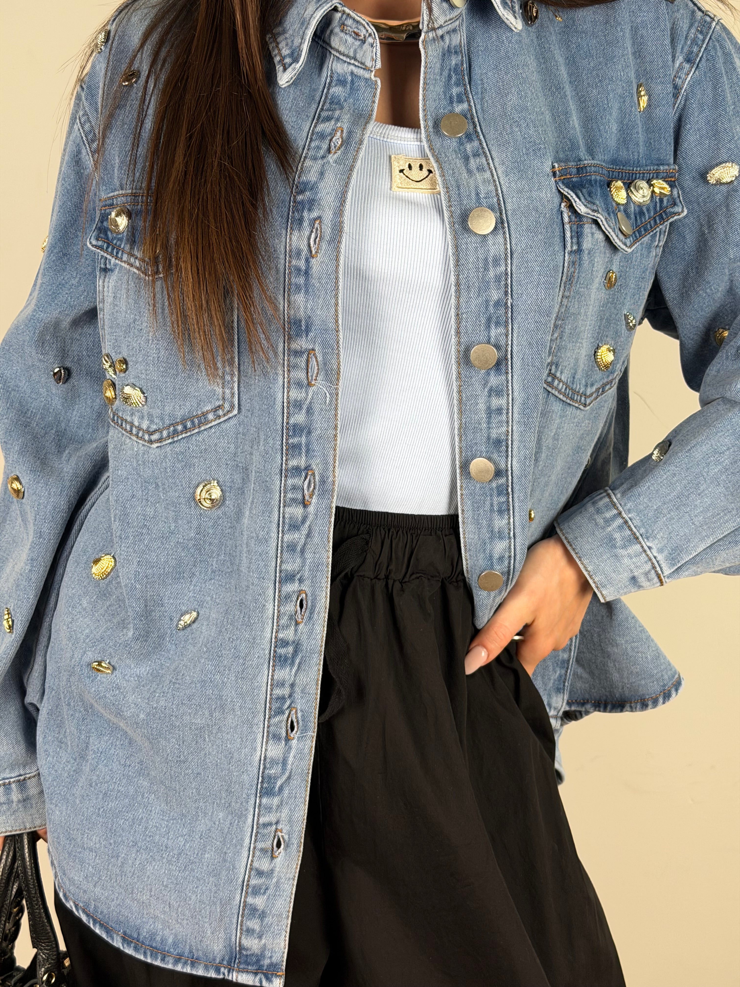 Camicia di jeans conchiglia