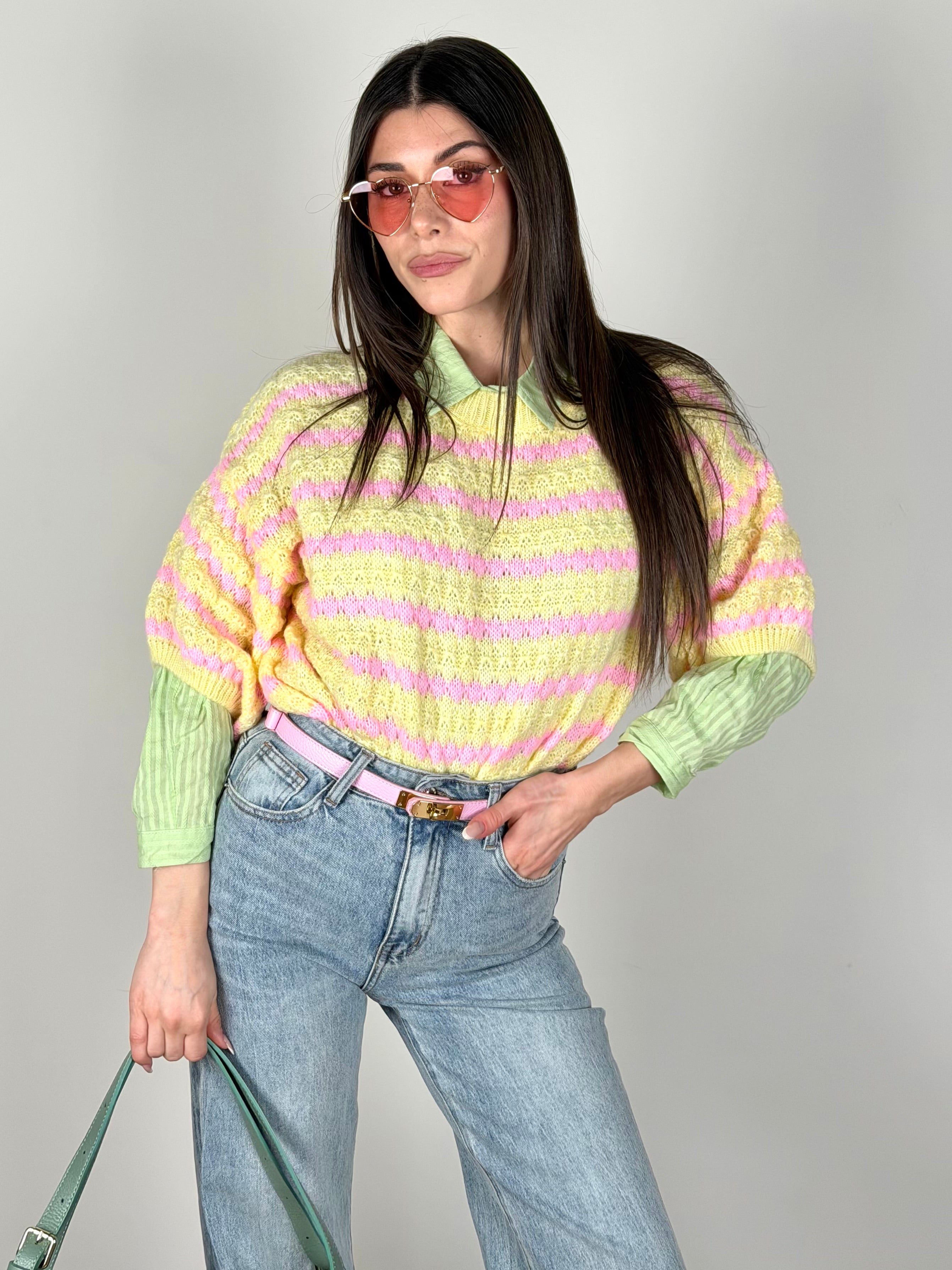 Maglia zig zag gialla