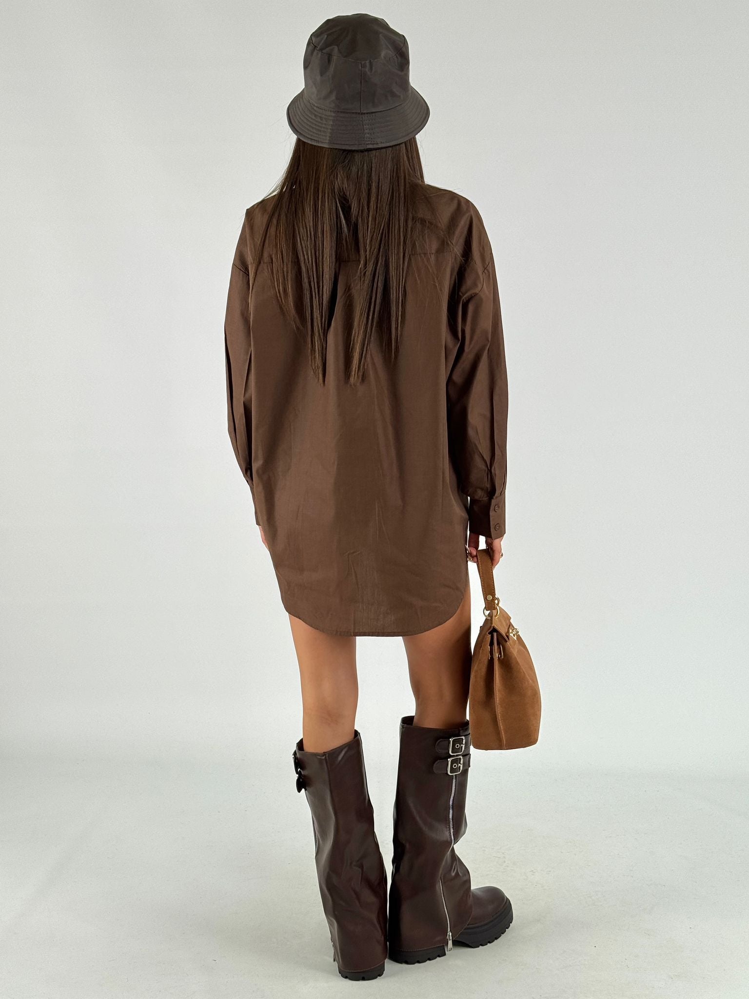 Maxi Camicia ilary marrone