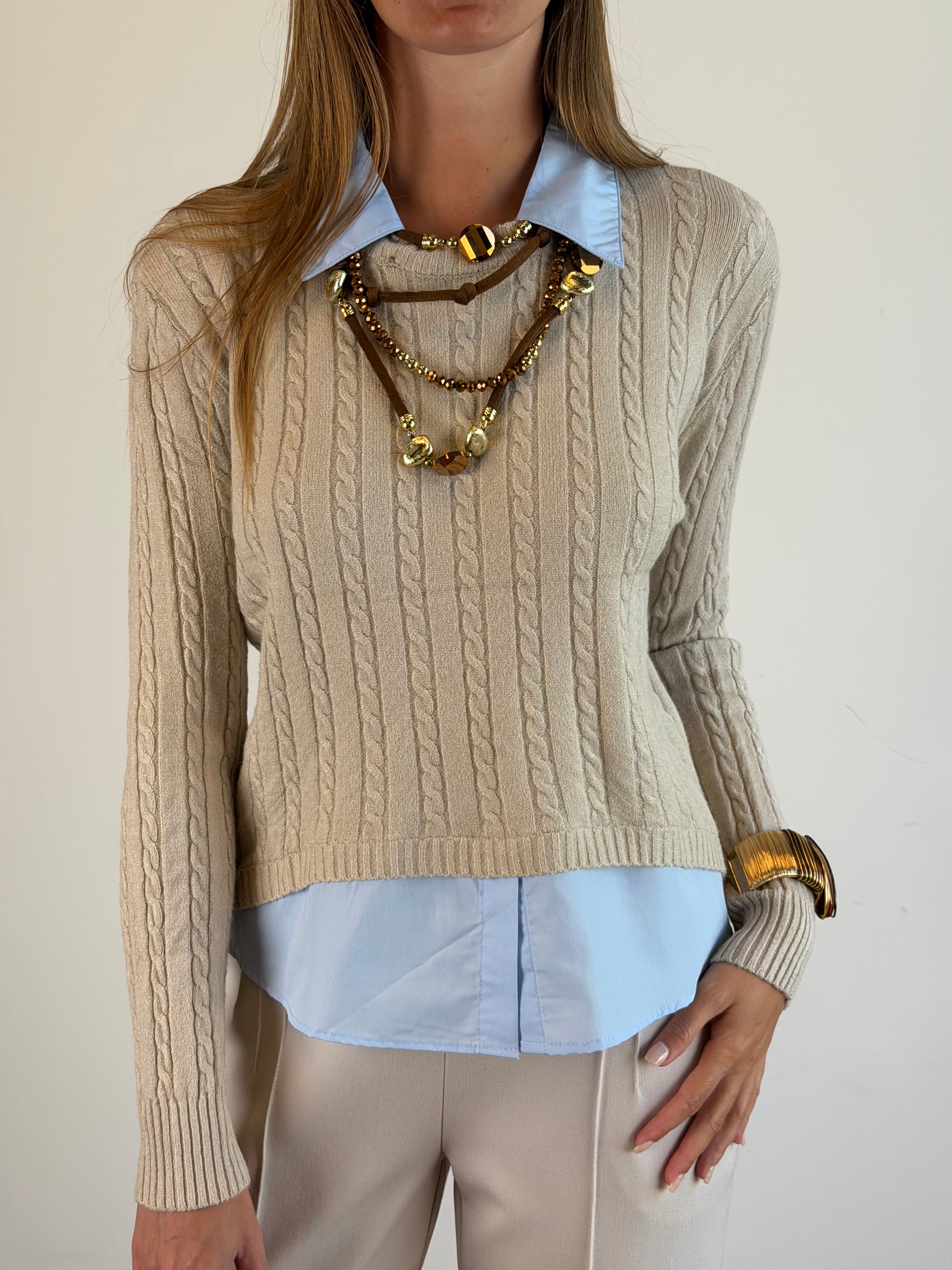 Maglia Office beige