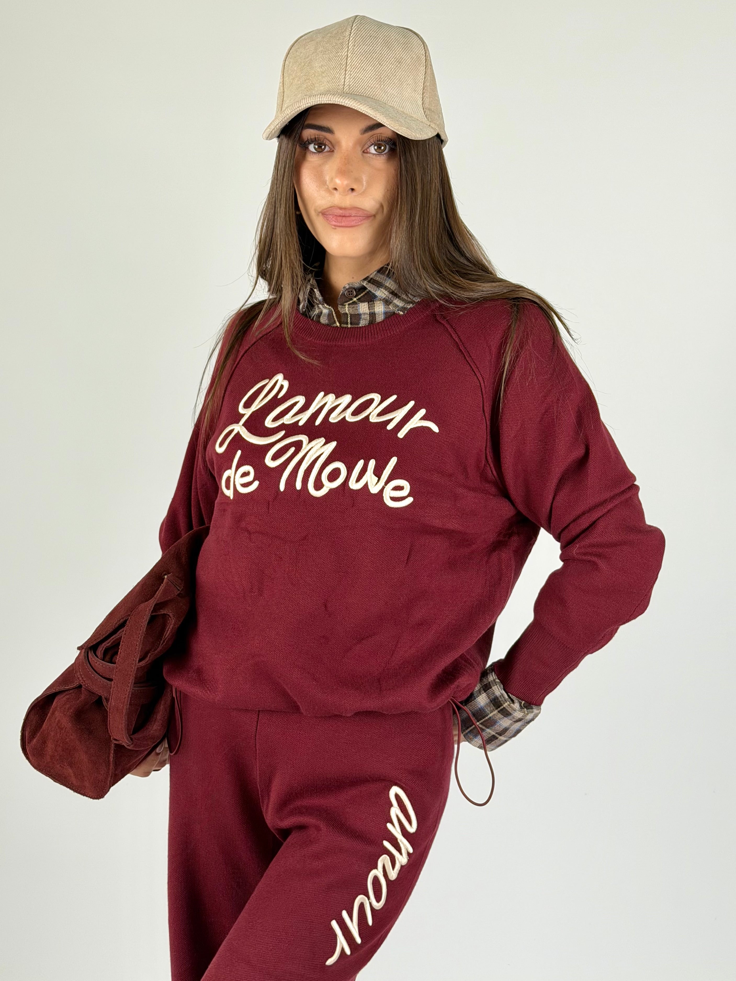Tuta sportiva L’amour bordeaux