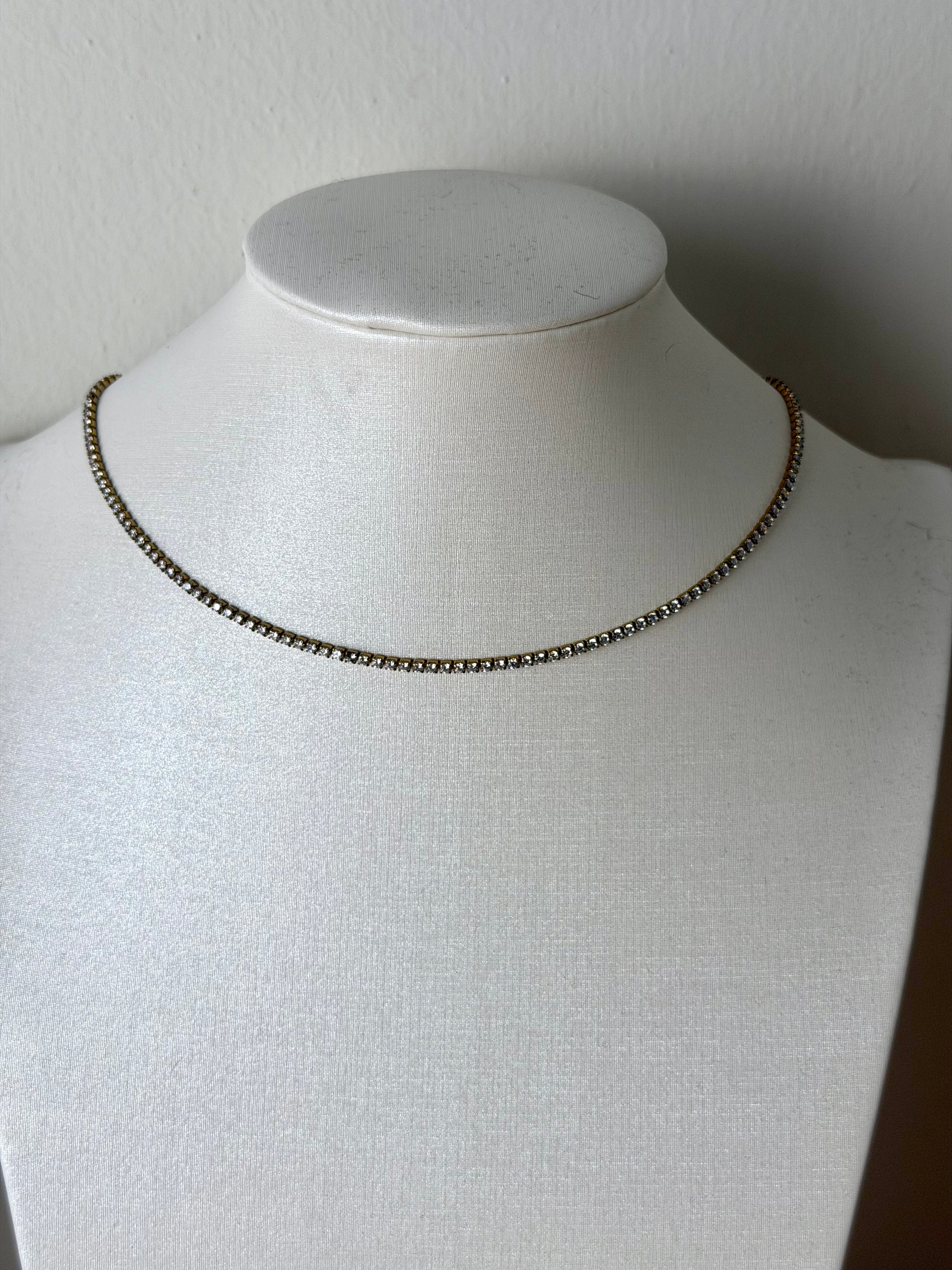 Collana tennis - collezione versus oro