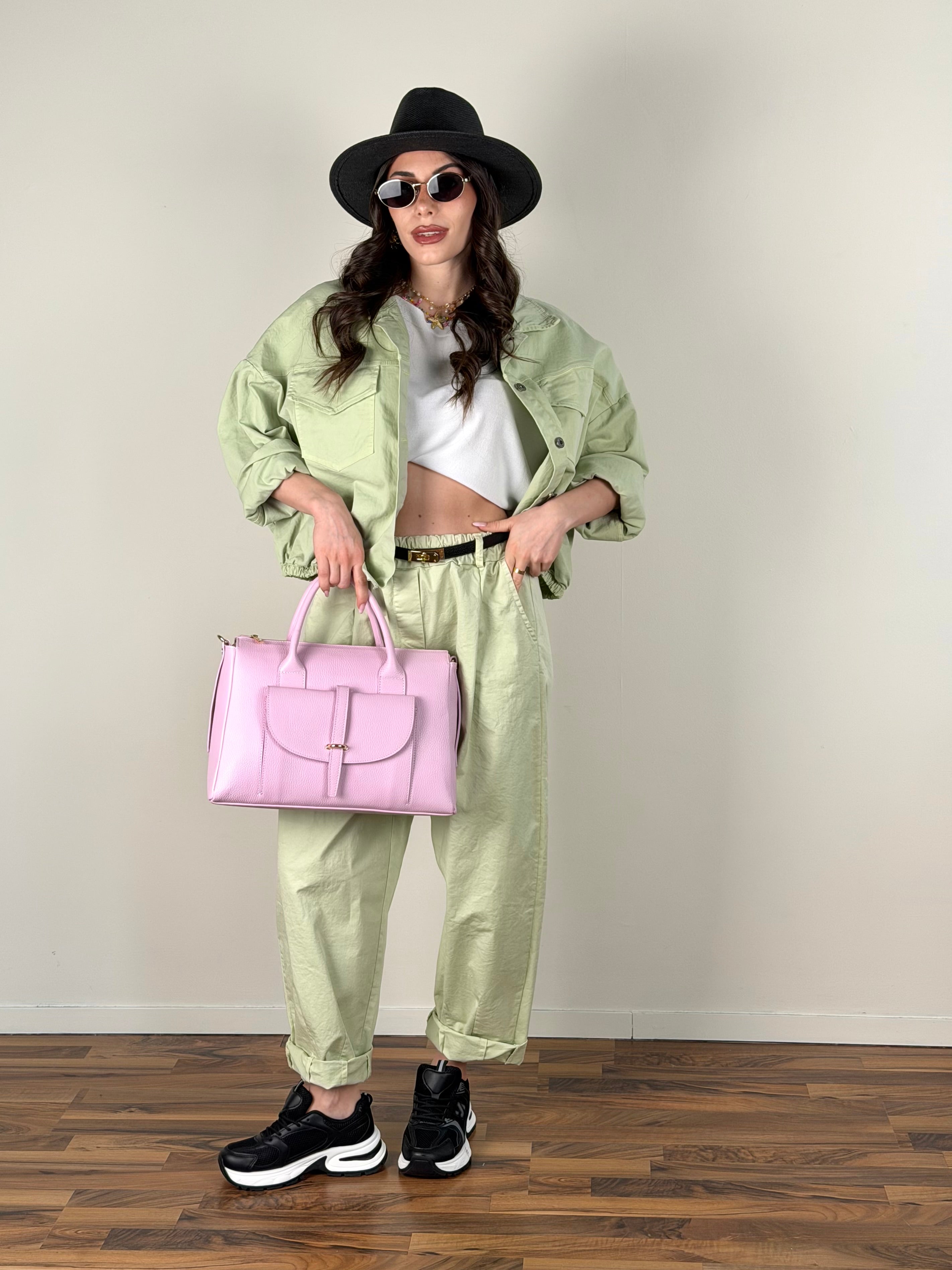 Giubbino jeans Carmen verde