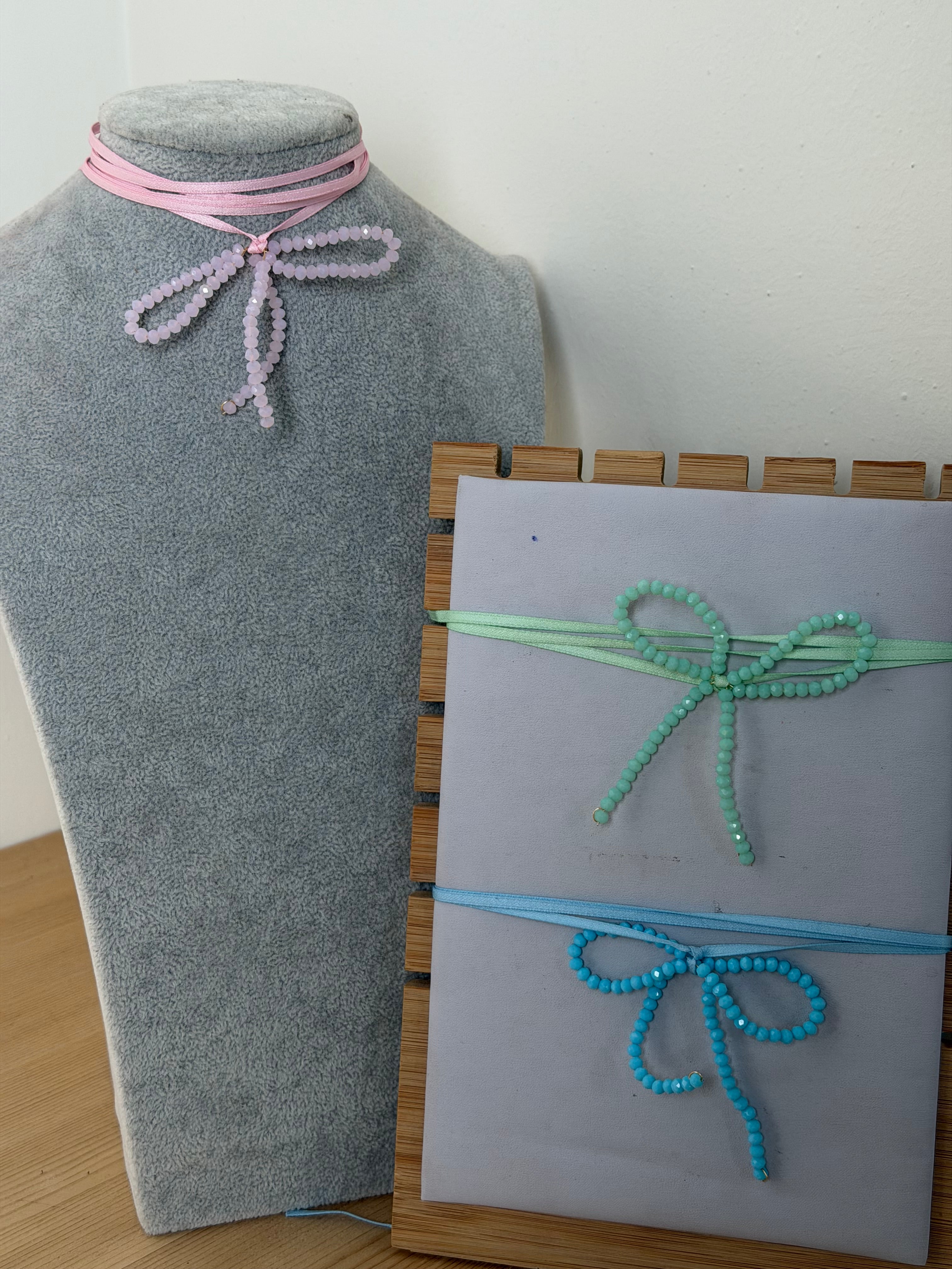 Collana chocker fiocco - 3 colori