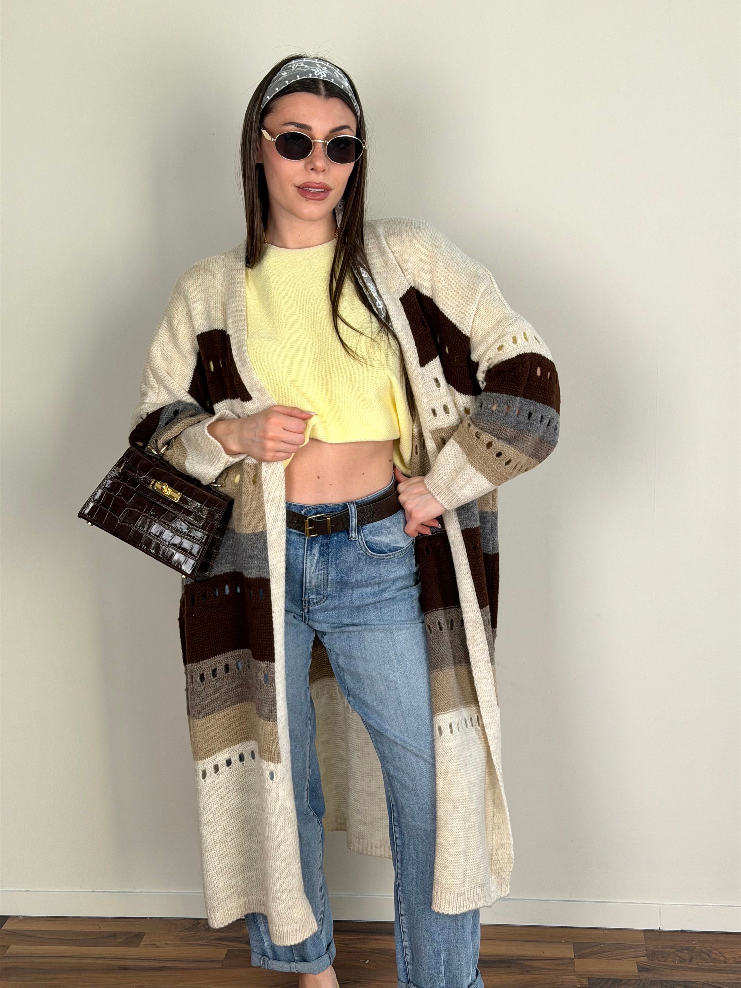 Cardigan bicolor moro