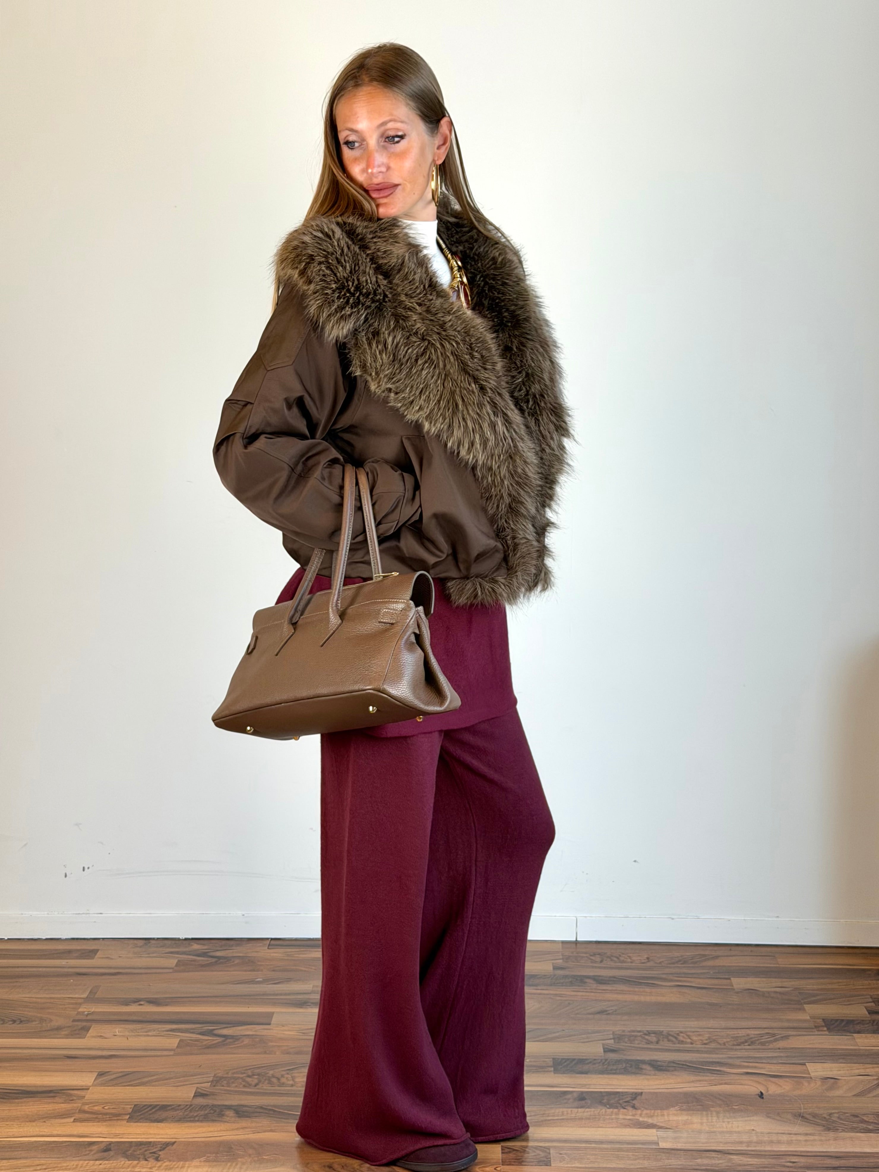Piumino ecopelliccia Zoe moro