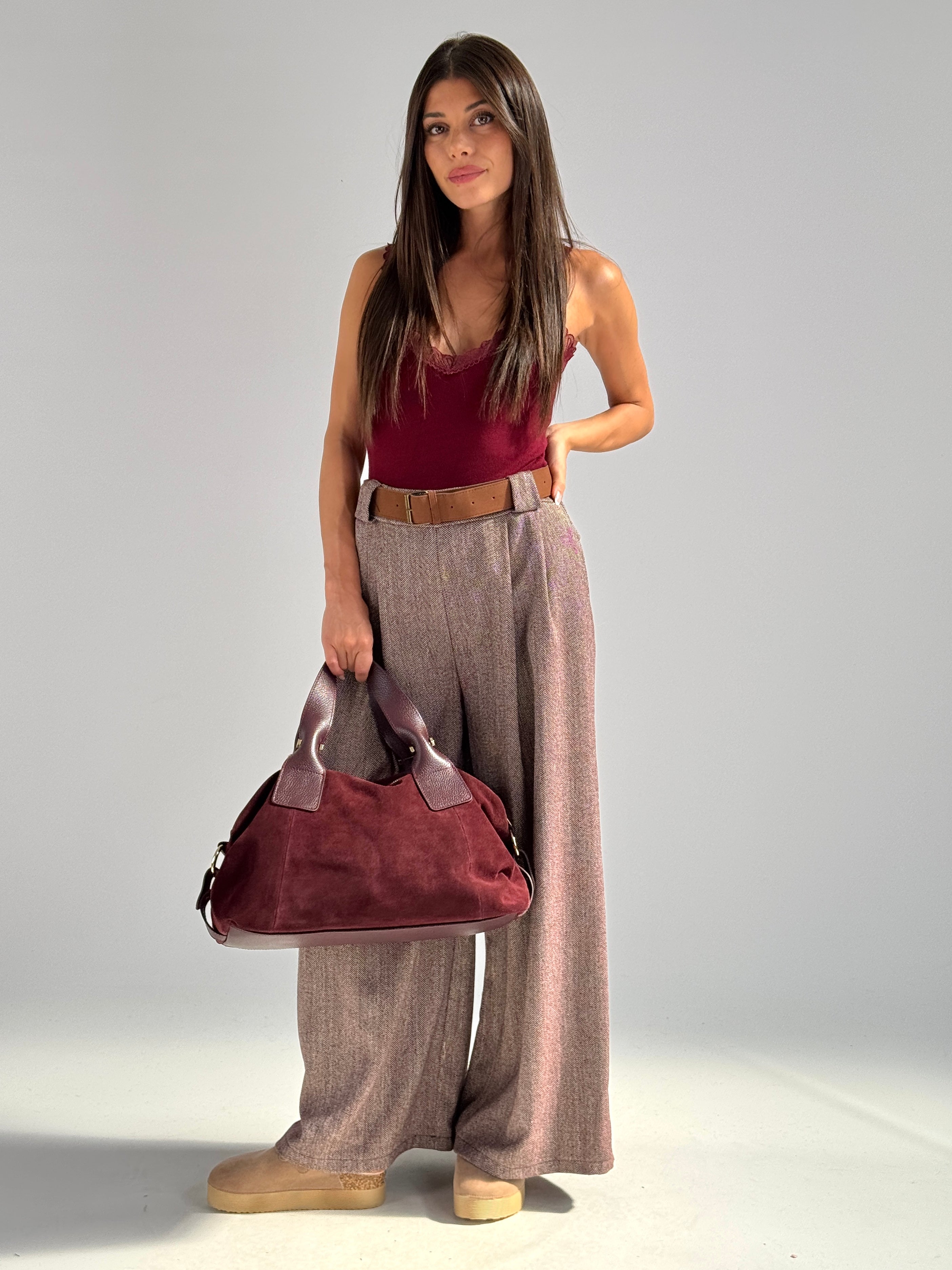 Pantalone completo Mary bordeaux