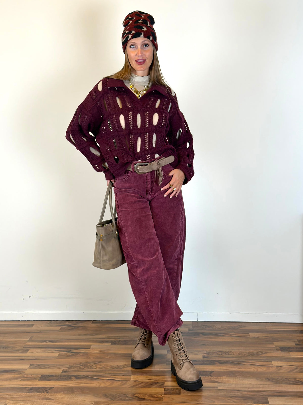 Maglia Polly bordeaux