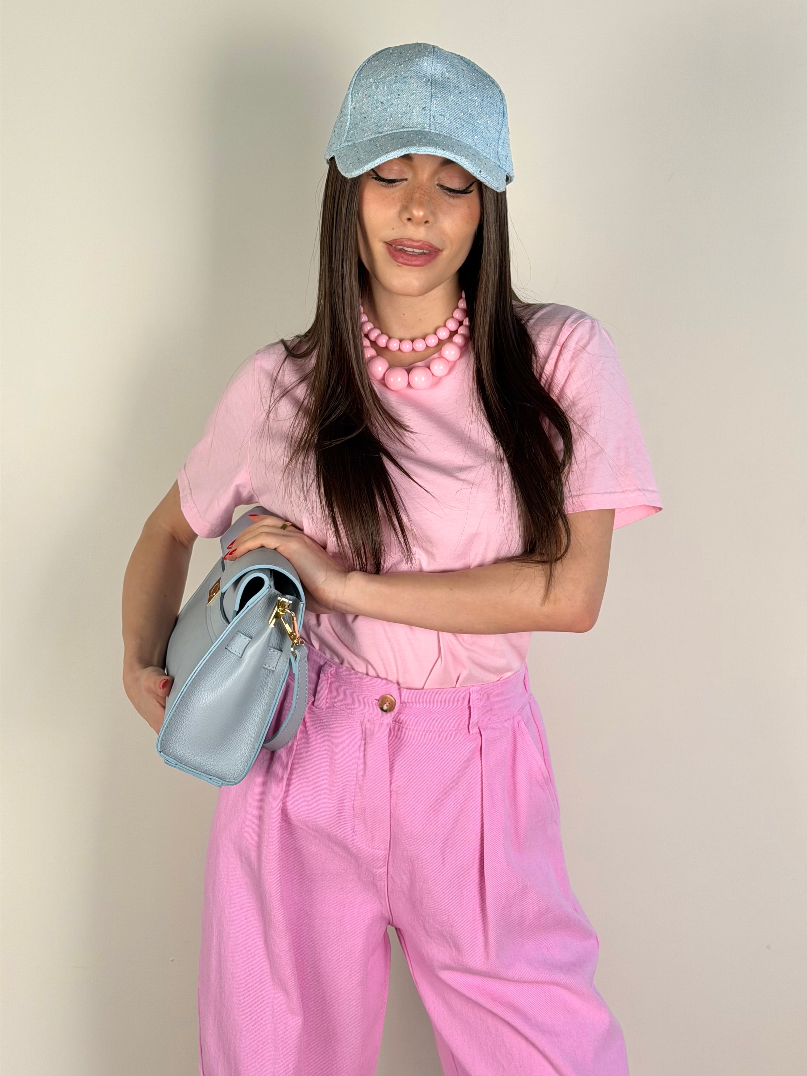 T-shirt monocolore rosa