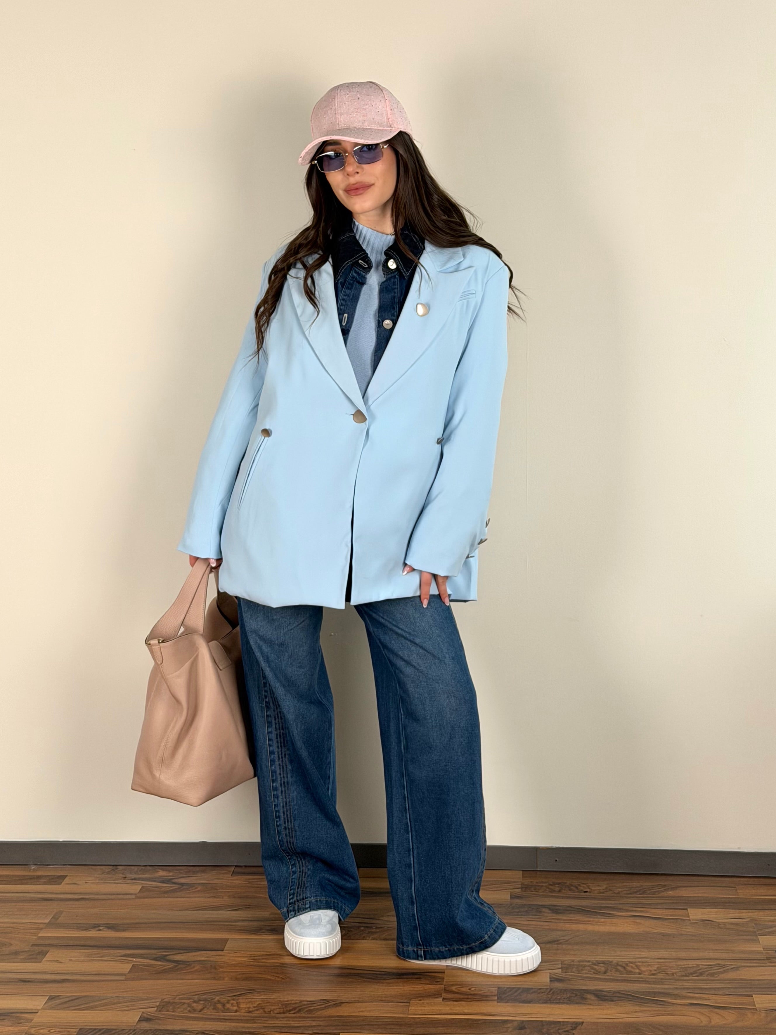 Giacca Marien celeste