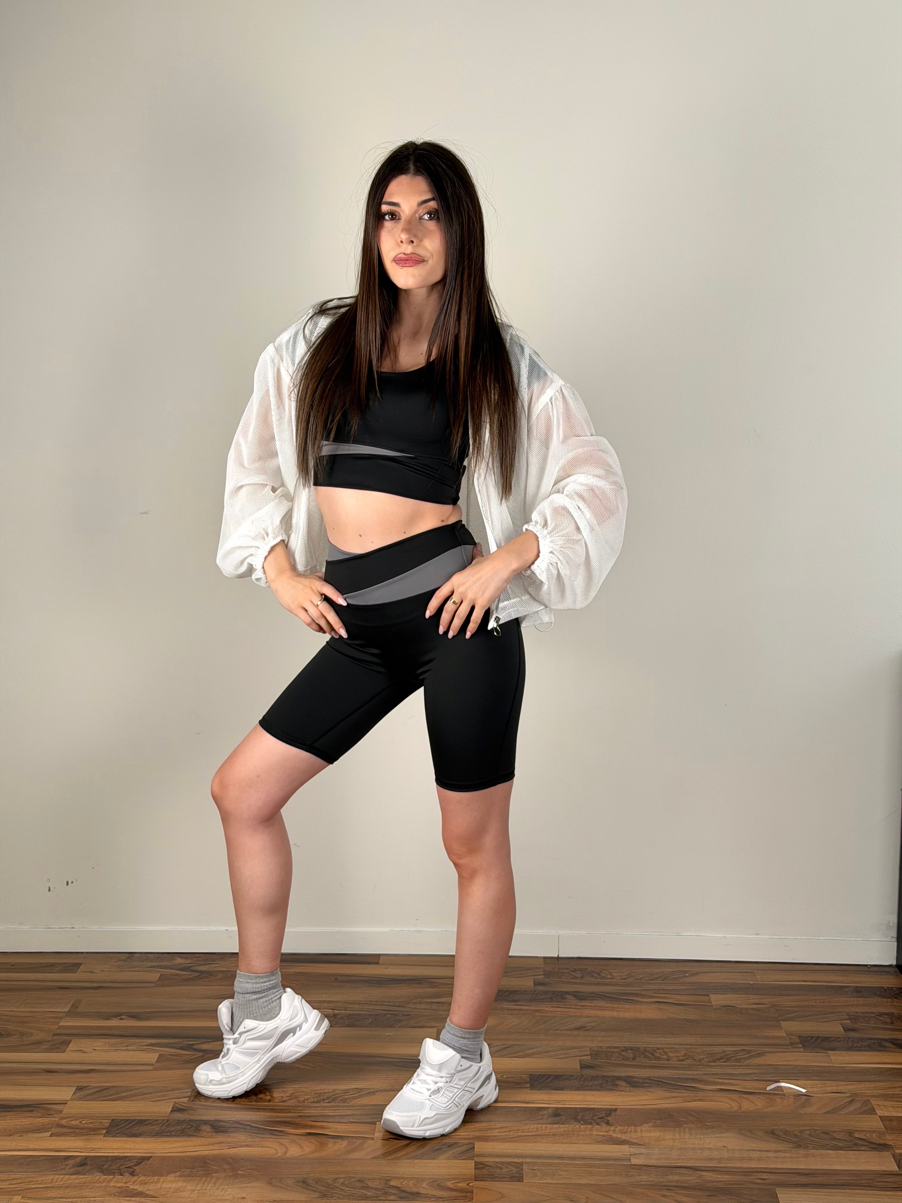 Felpa Sportiva rete bianca