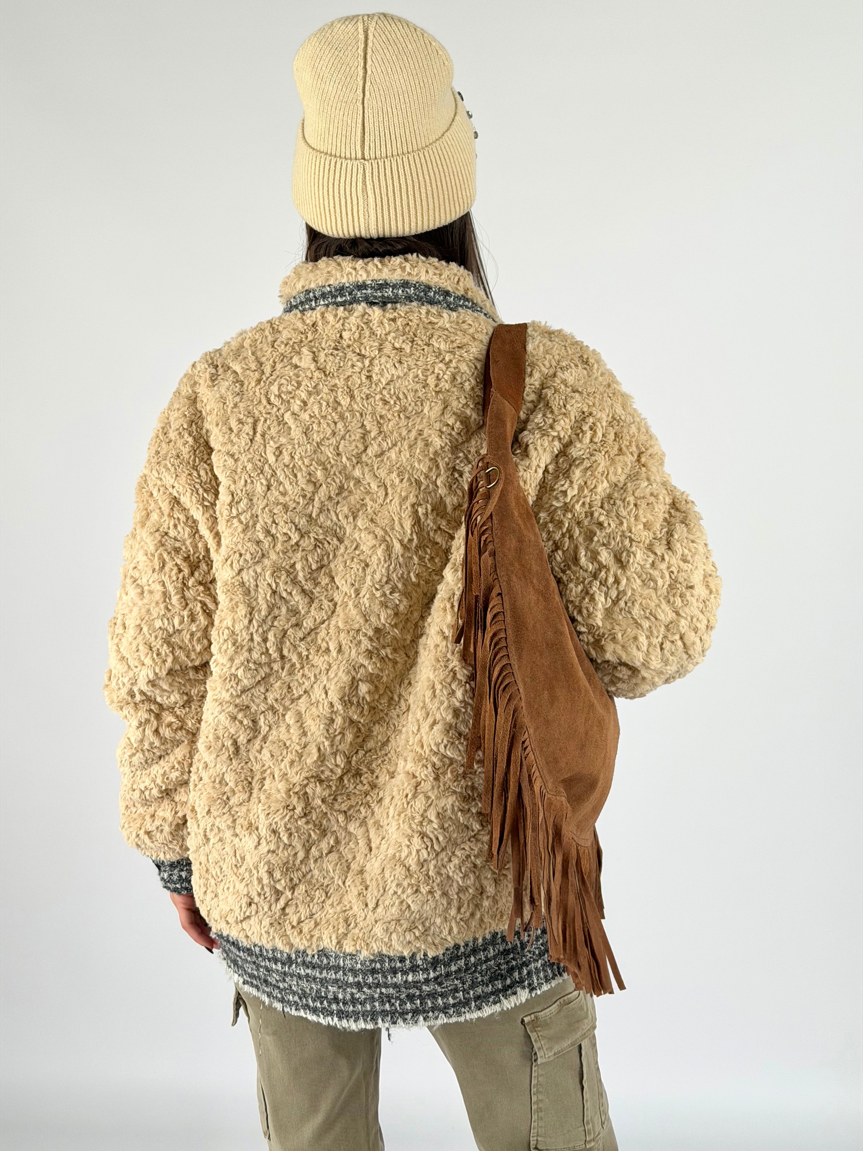 Cappotto teddy beige