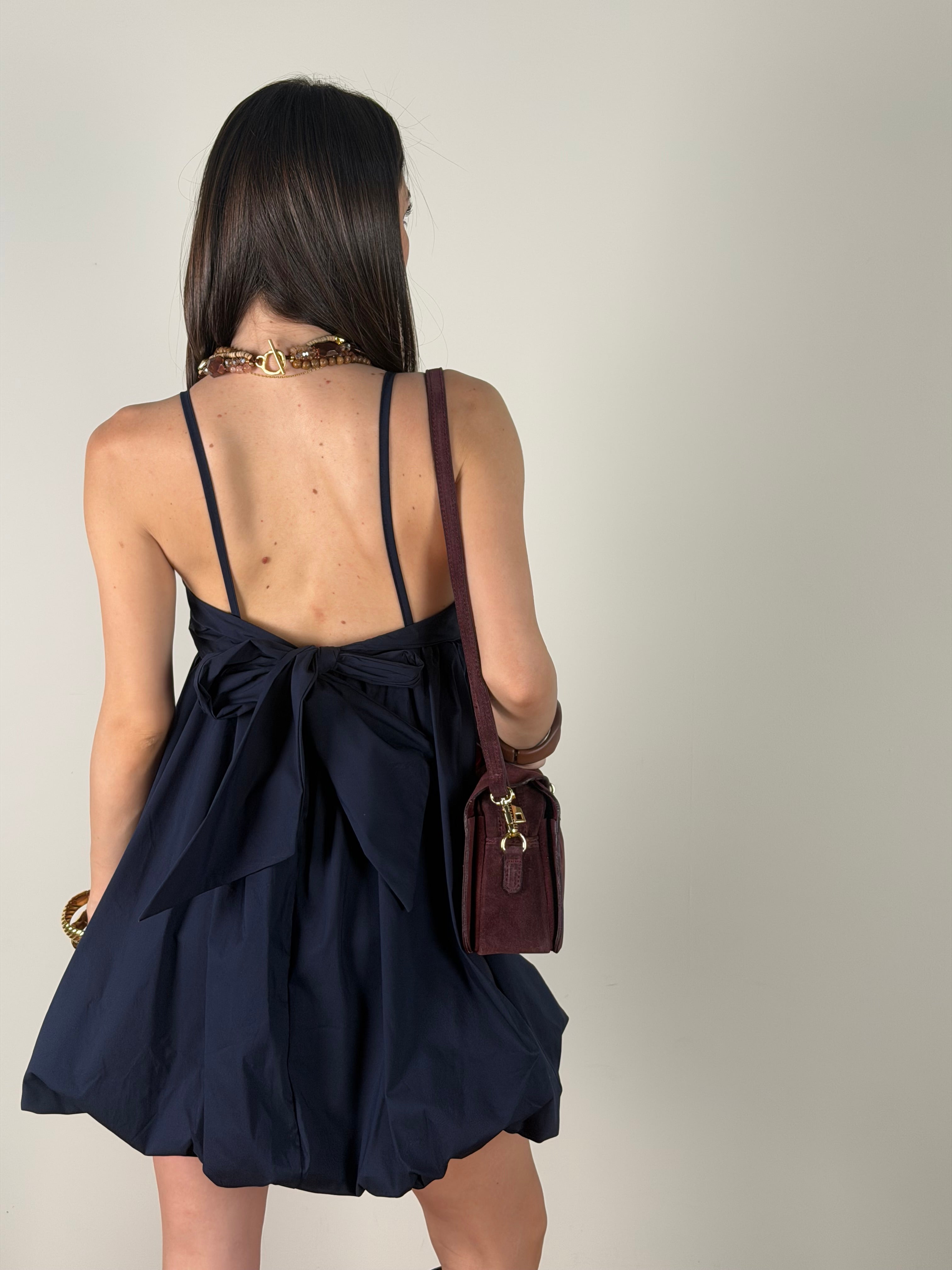Abito fiocco blu