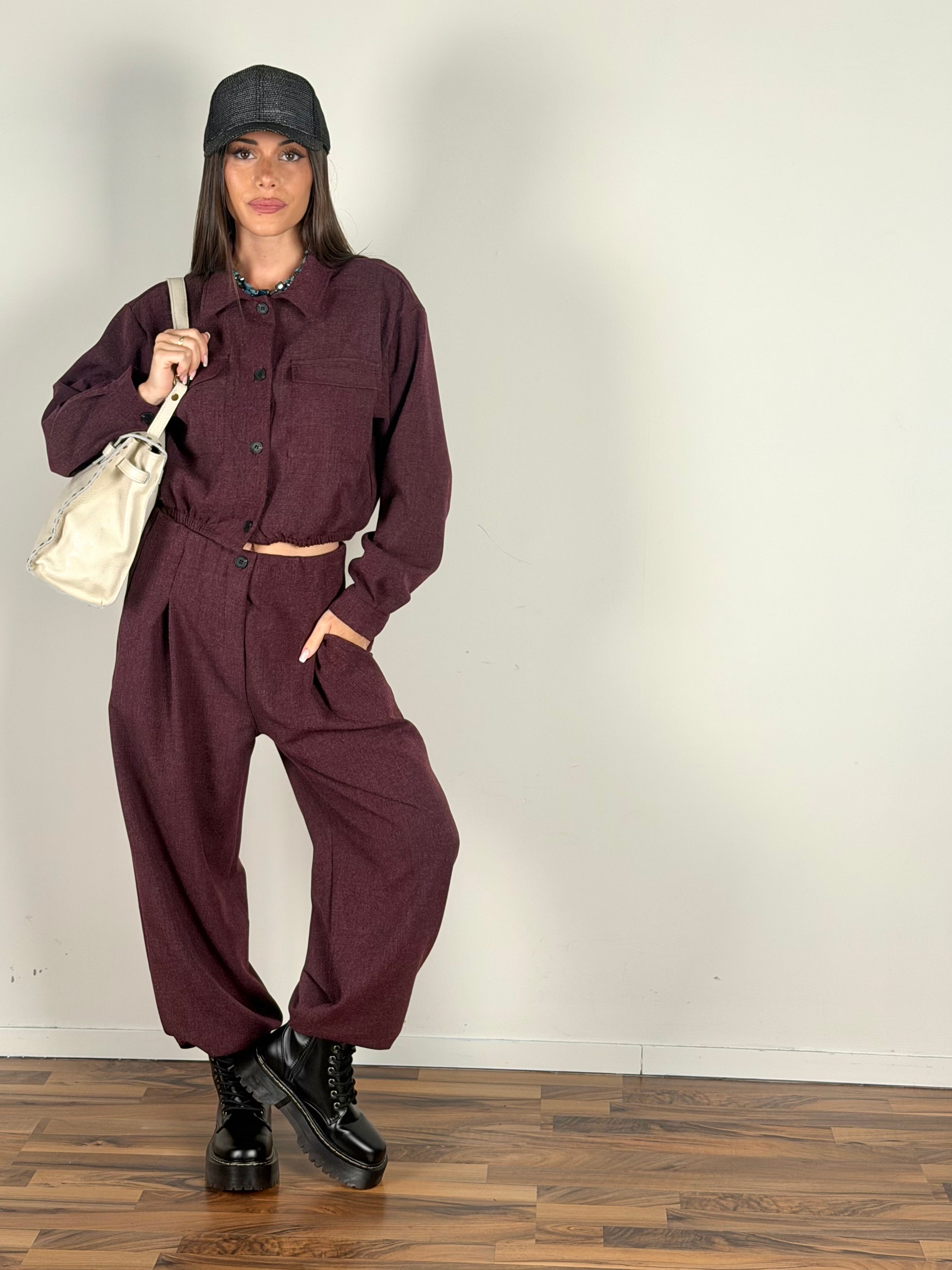 Pantalone completo Trix bordeaux