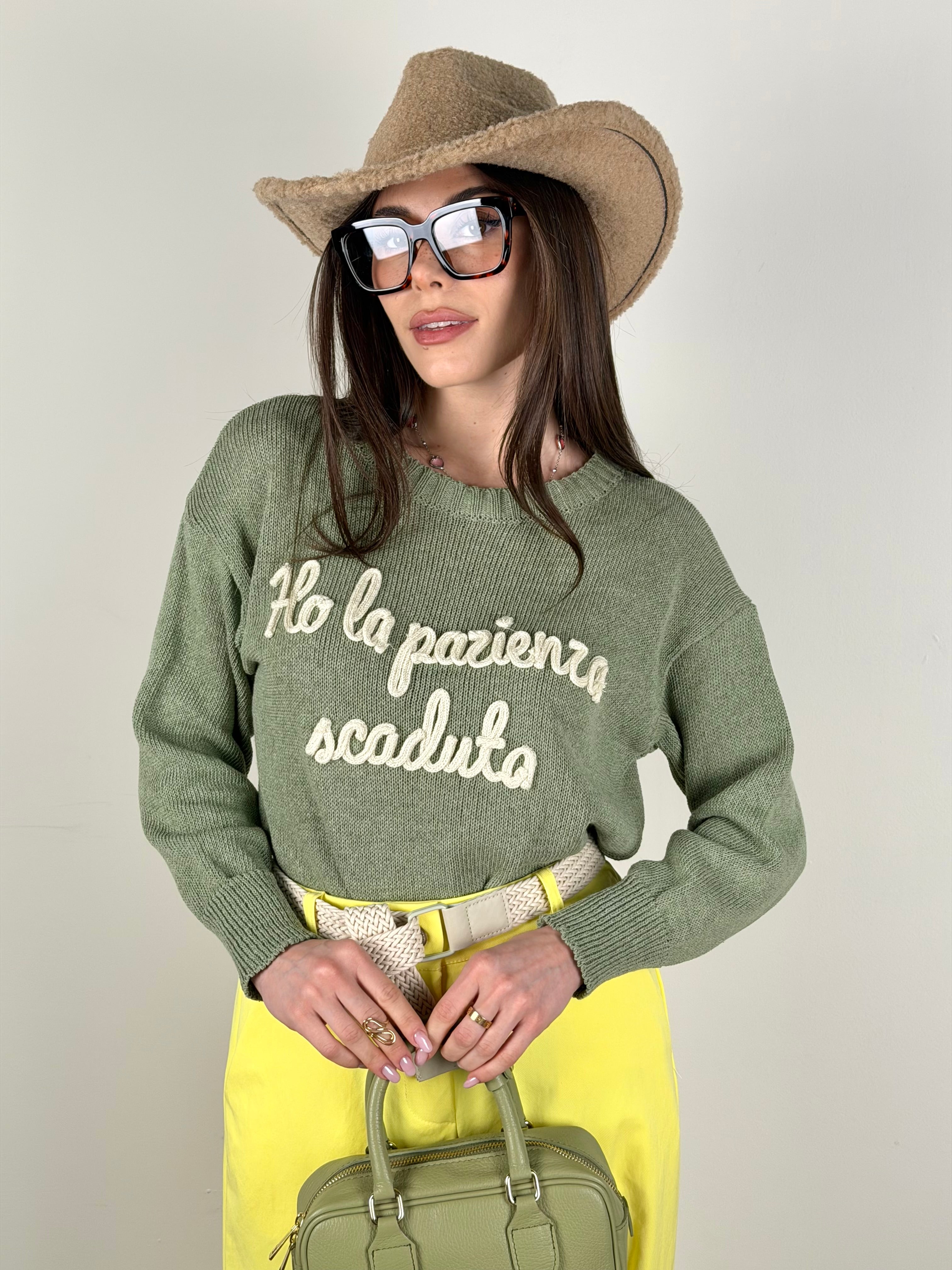 Maglia “ho la pazienza scaduta” verde