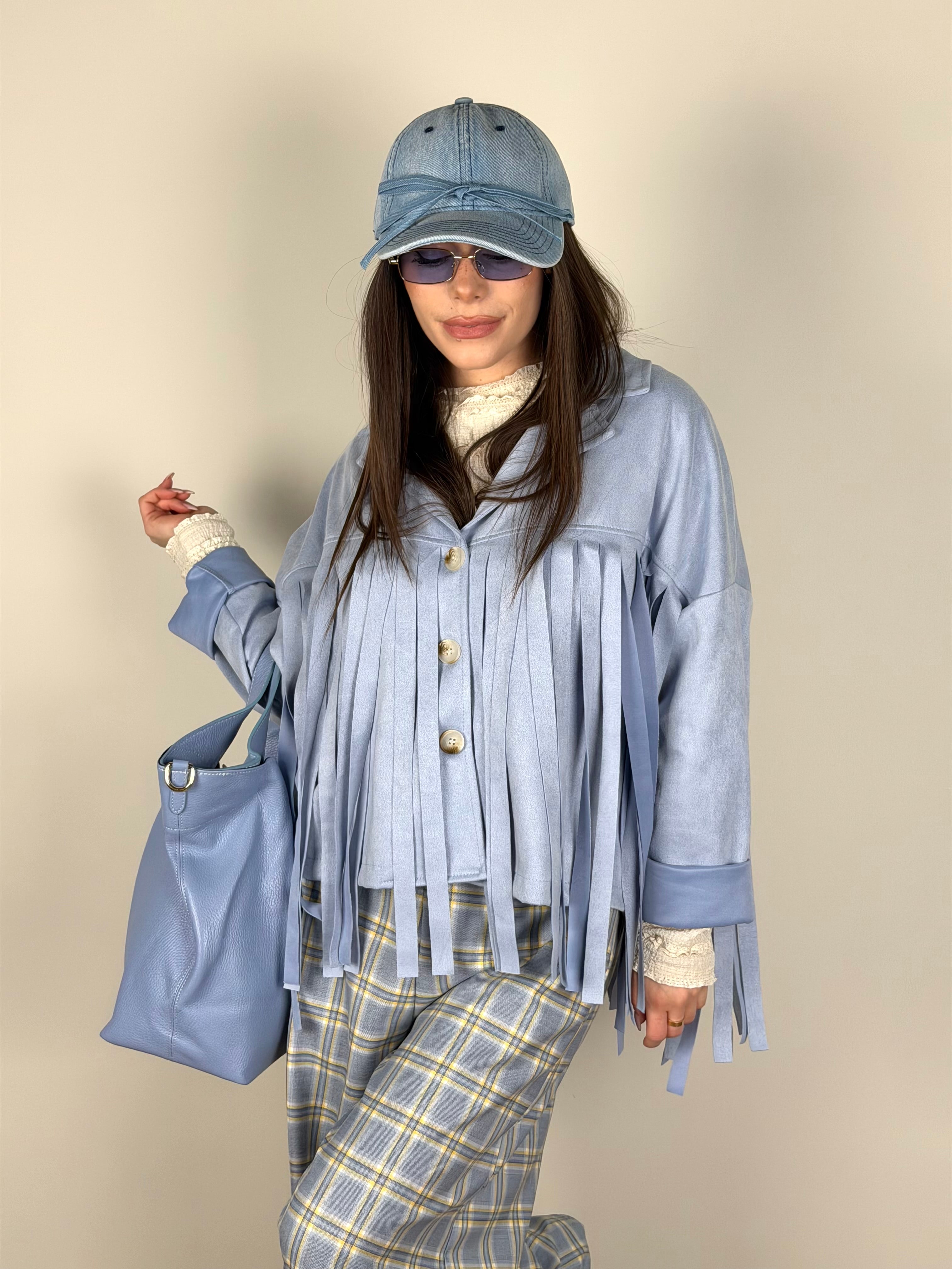 Giacca Texas celeste