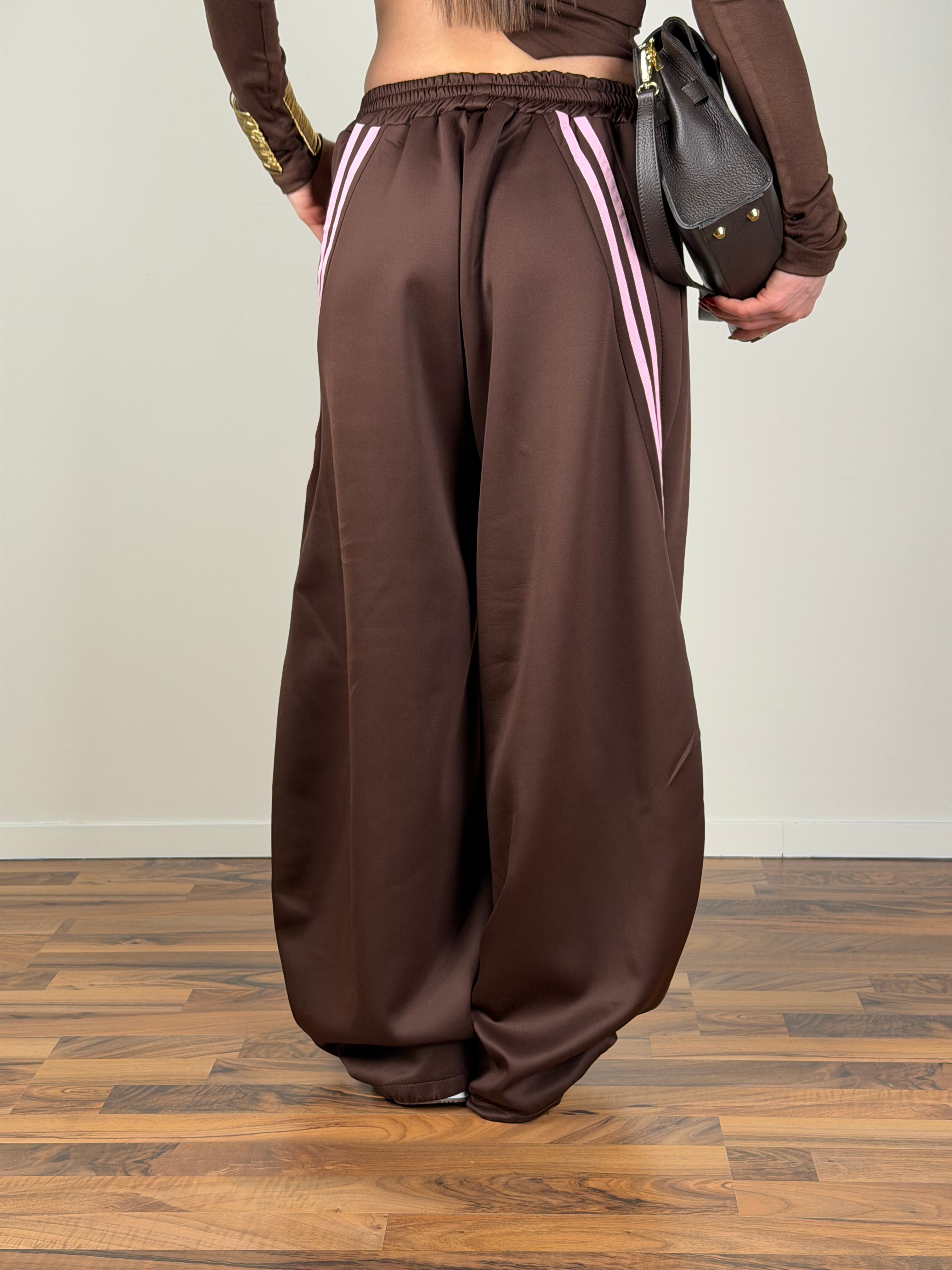 Pantalone tuta banda moro