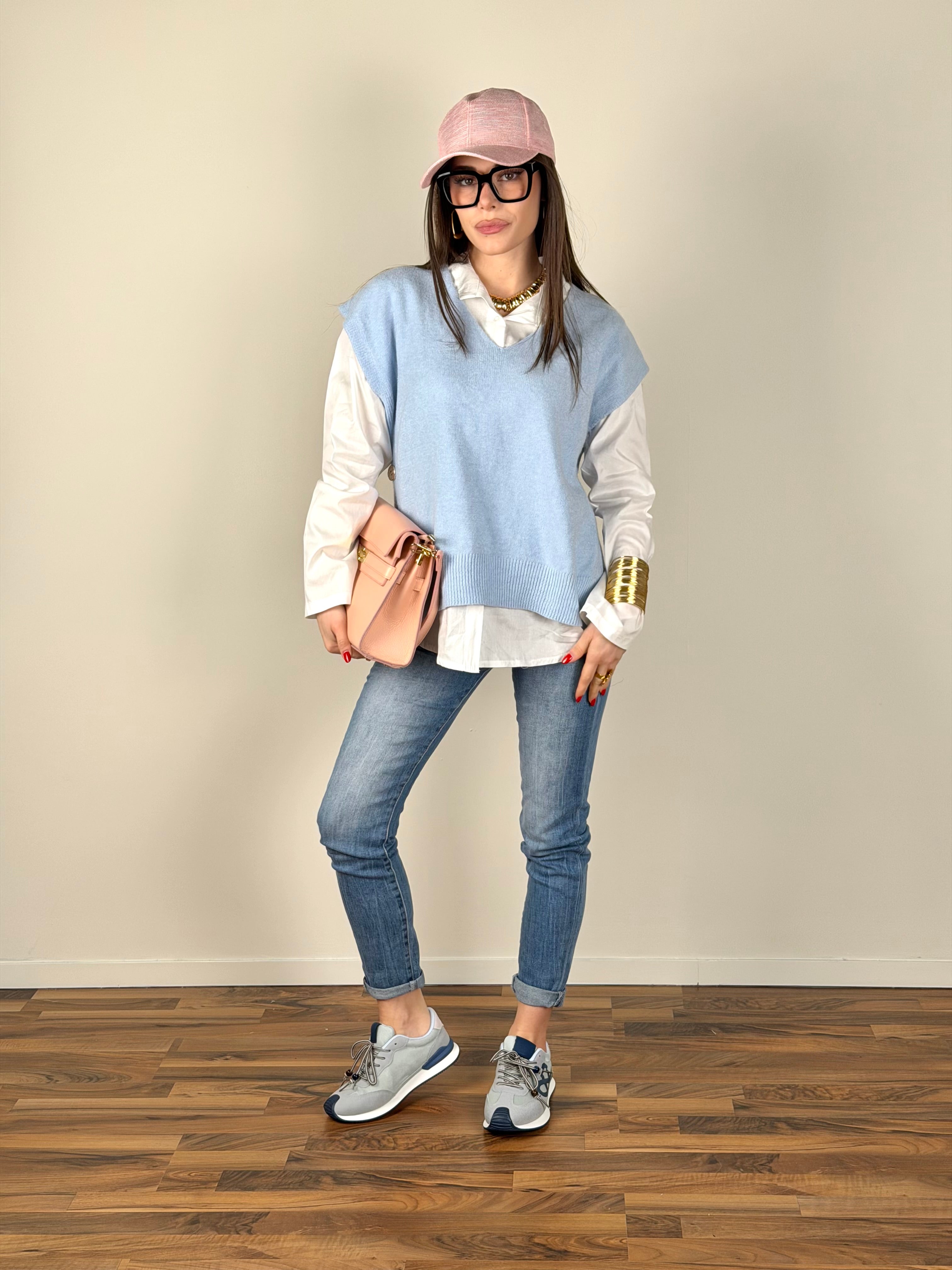 Gilet Matisse celeste