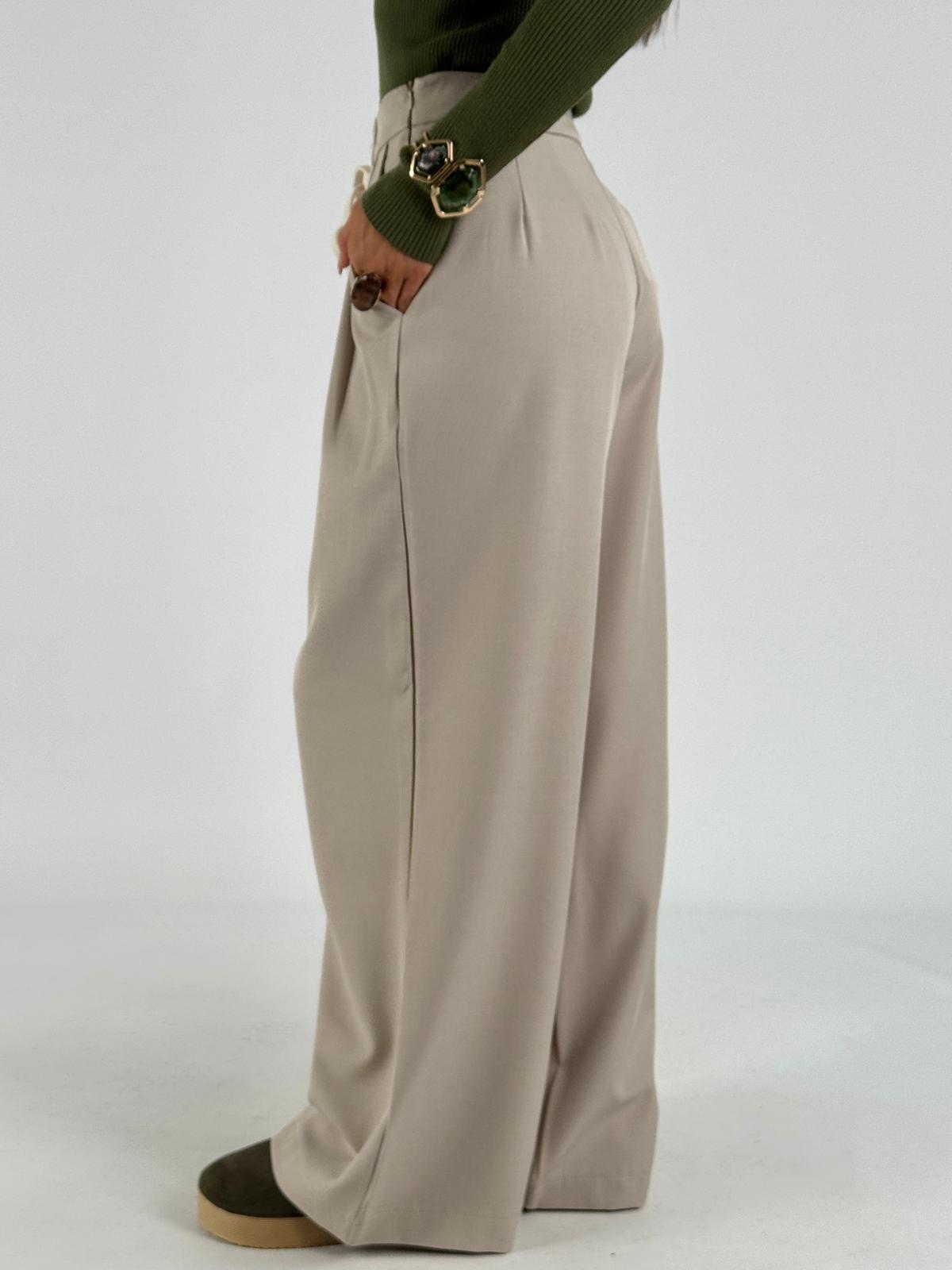 Pantalone laccetto beige