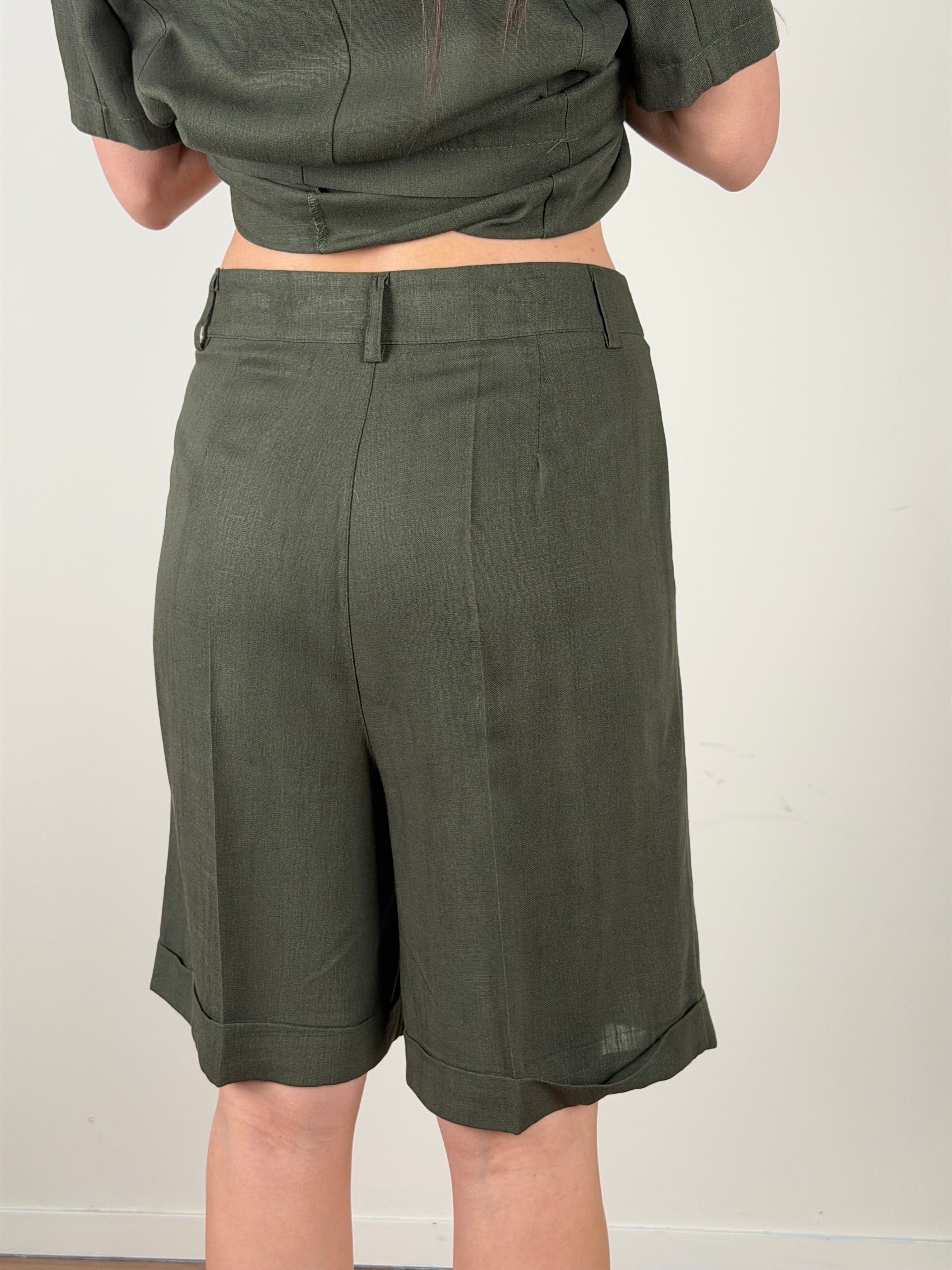 Completo premium lino Charlie verde