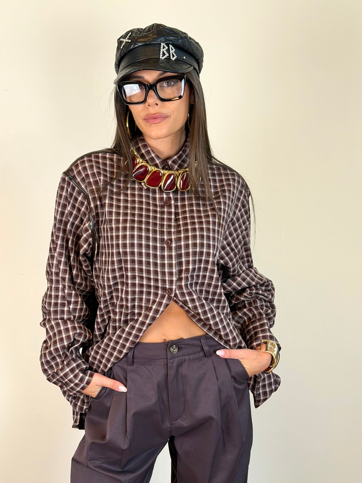 Camicia Monaco bordeaux