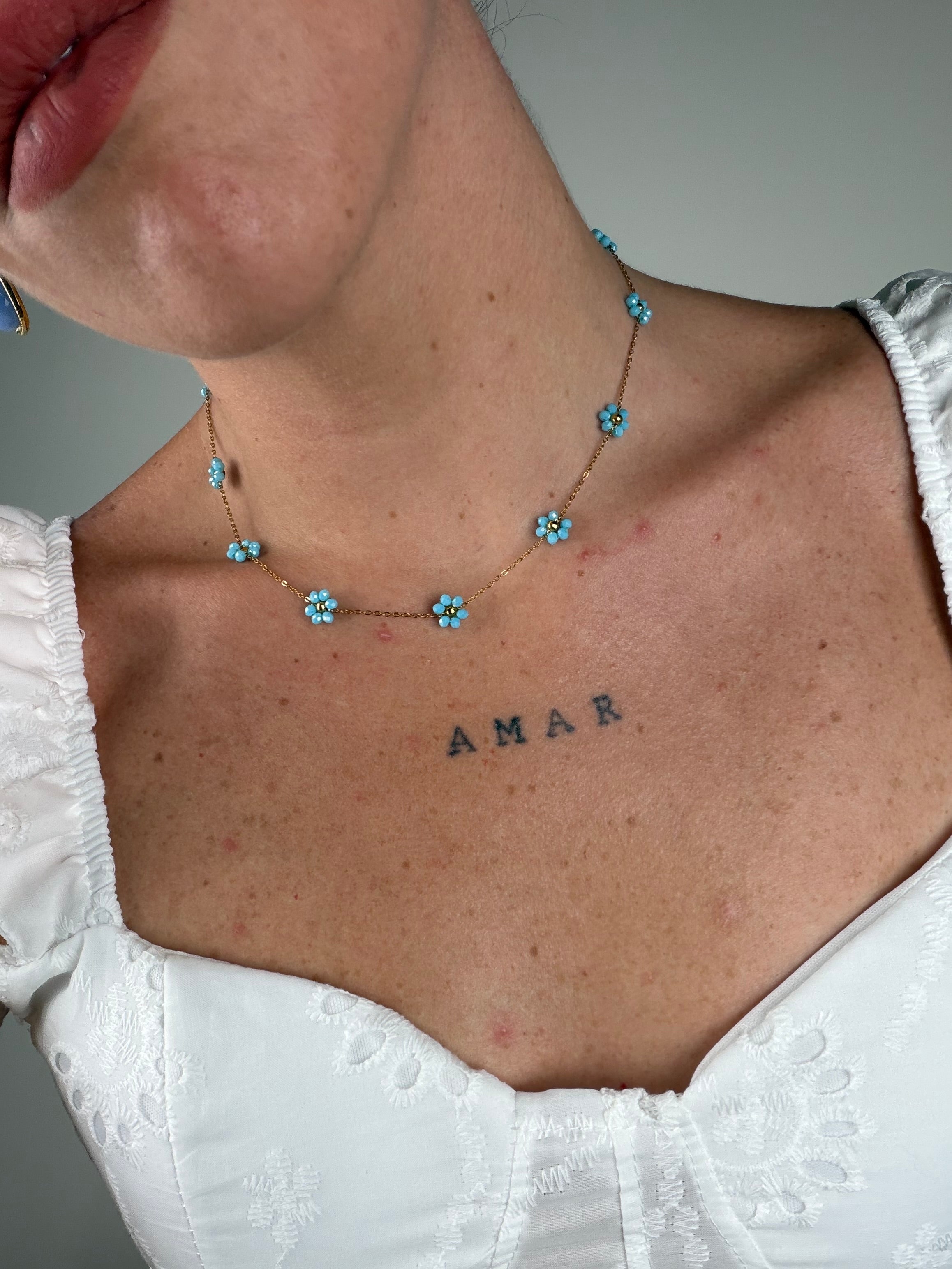 Collana chocker margherite CELESTE - collezione HAPPY
