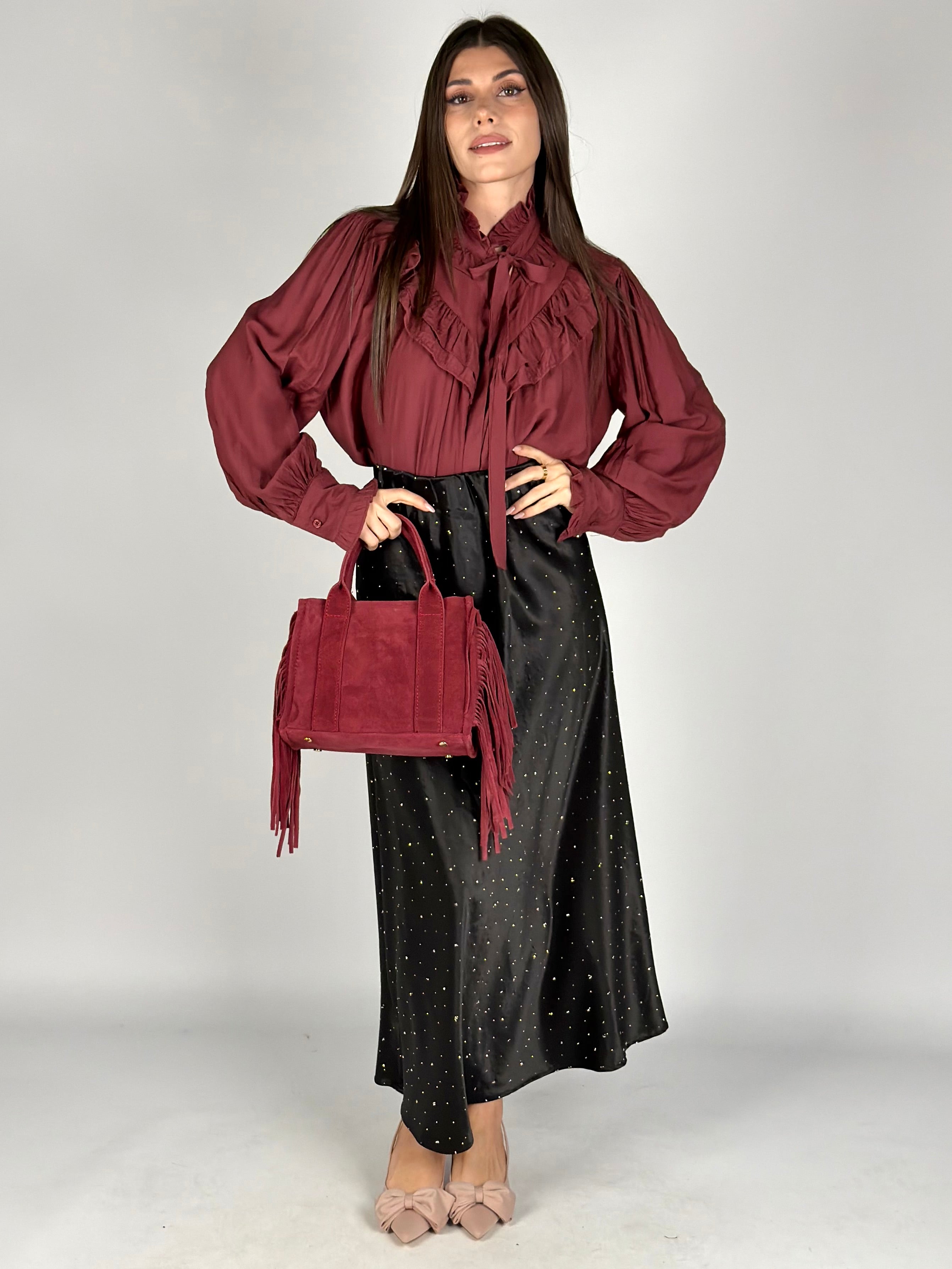 Camicia Suade bordeaux