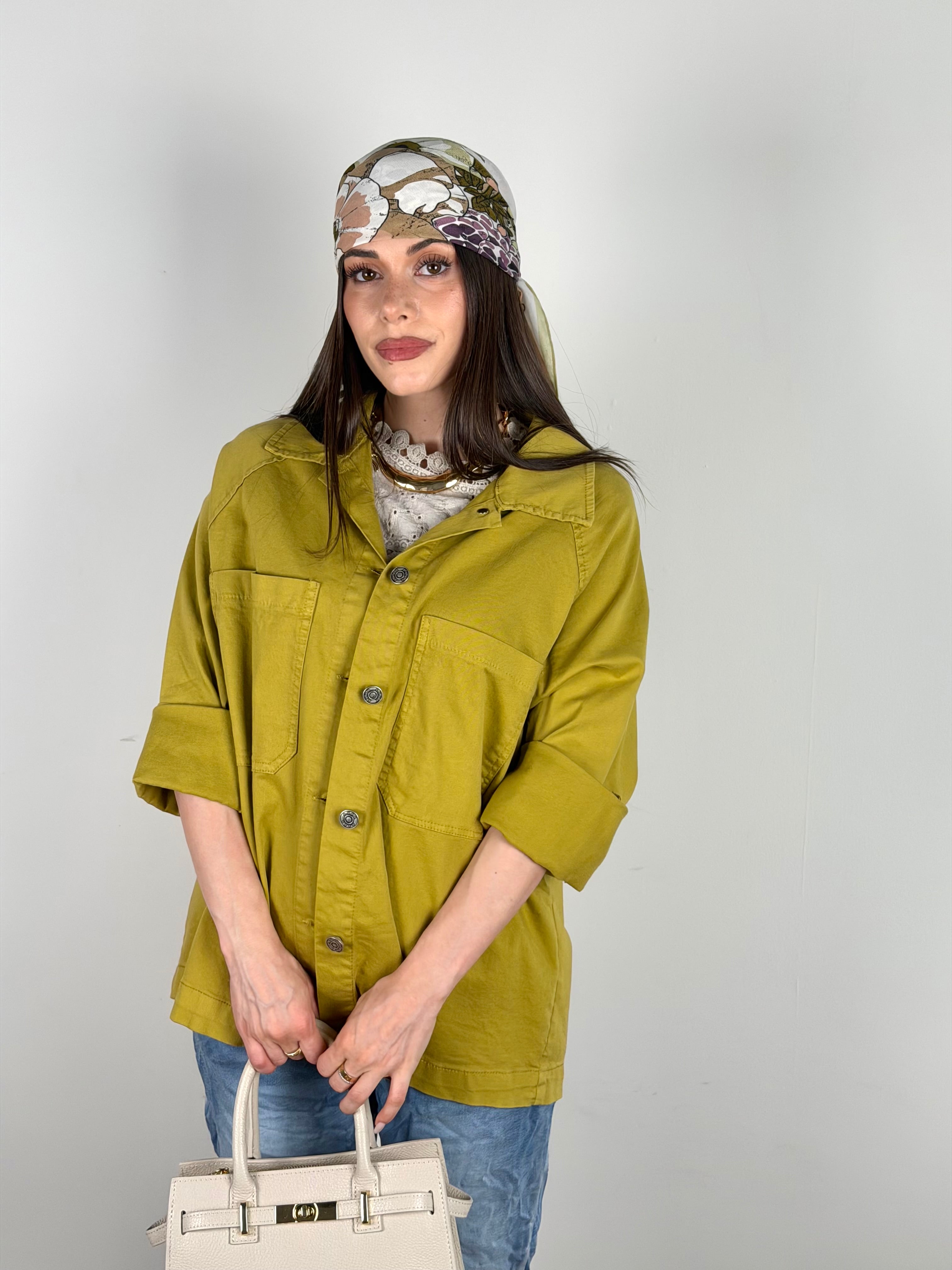 Camicia Eclissi verde acido